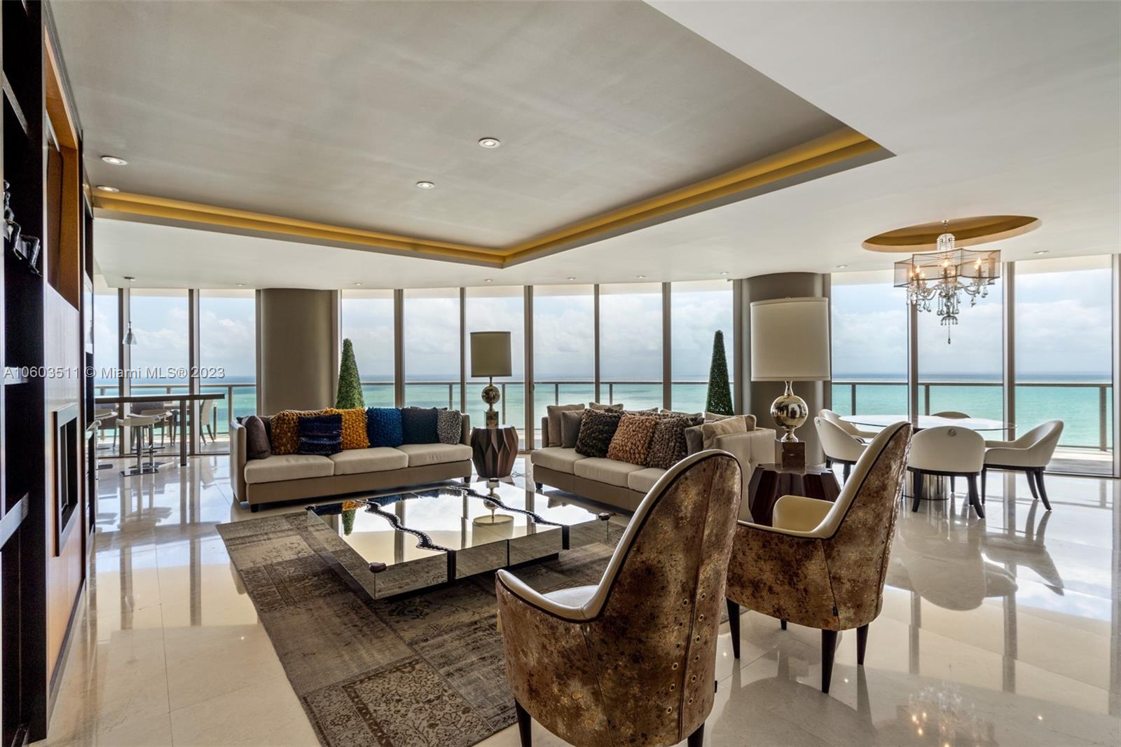 Exquisitely finished and furnished residence at the St. Regis Bal Harbour Center (Hotel Tower). 3 bedrooms, 3.5 baths. Breathtaking ocean view, enjoy 5 star resort amenities including 14000 SF Remede Spa.