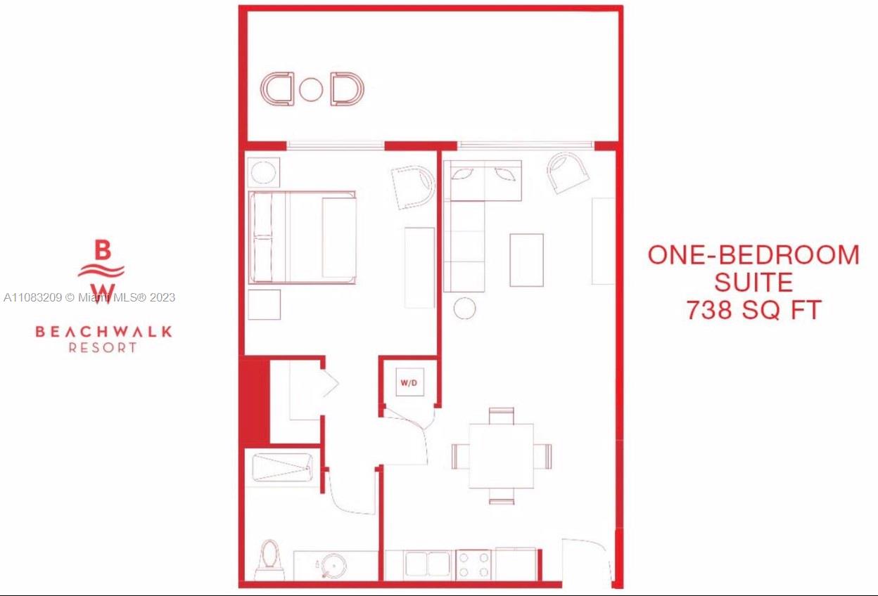 One Bedroom /one bath ,living,kitchen,waherand dryer