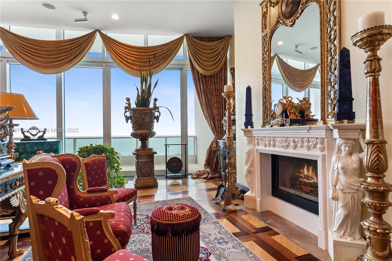 Nested in Porto Vita, the most prestigious address in Aventura. 
First time on the market, this extraordinary PH is magnificent!
Residence features high ceilings, with over 6300 SF of interior living space & expansive roof top deck with over 6000 SF of terrace, summer kitchen, & beautiful gardens & incredible 360 skyline, golf course & intracoastal from this spectacular flow through PH. This palace in the sky has four large bedrooms, with 4.5 baths, staff room, family room & plenty of closet space. It has custom wood flooring throughout living spaces, imported Italian ceramic tiles & onyx details. A marina slip is included that accommodates up to a 72 vessel. Amenities in Porto Vita are restaurants, world class spa and amenities, private club, children's playground, and tennis courts.