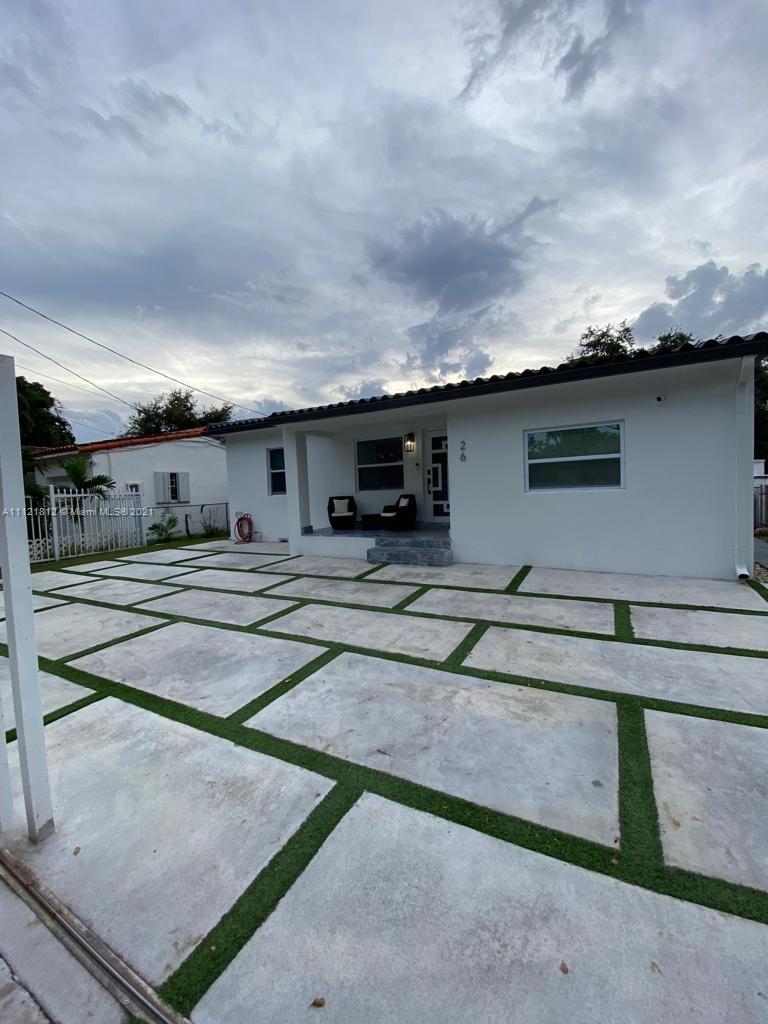 Completely remodeled 5/2 home in the heart of Miami/Coral Gables. New floors, new kitchen with stainless steel appliances, new bathrooms. Gated with modern drive way and huge yard with space for a pool, perfect for entertaining. Close to everything.