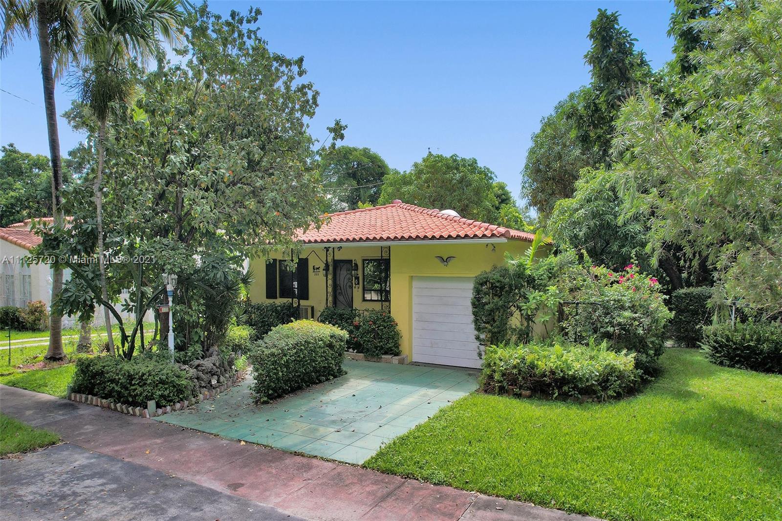 Charming 3-bedroom, 2-bath home with garage. Located in Coral Gables on an oversized 8,000 sf lot. Great location and ready for renovation. Lots of character inside and out. Mature landscape with fruit trees. Close to Miracle Mile and all that downtown Coral Gables has to offer. Sale is subject to Probate Court Approval.