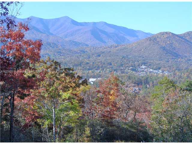 Spectacular unobstructed views of the mountain range and the town of Black Mountain