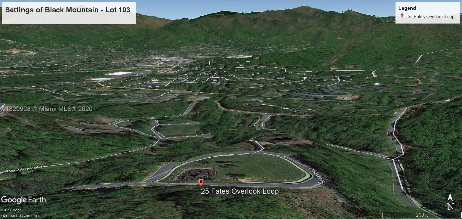 Google Earth view facing the town of Black Mountain