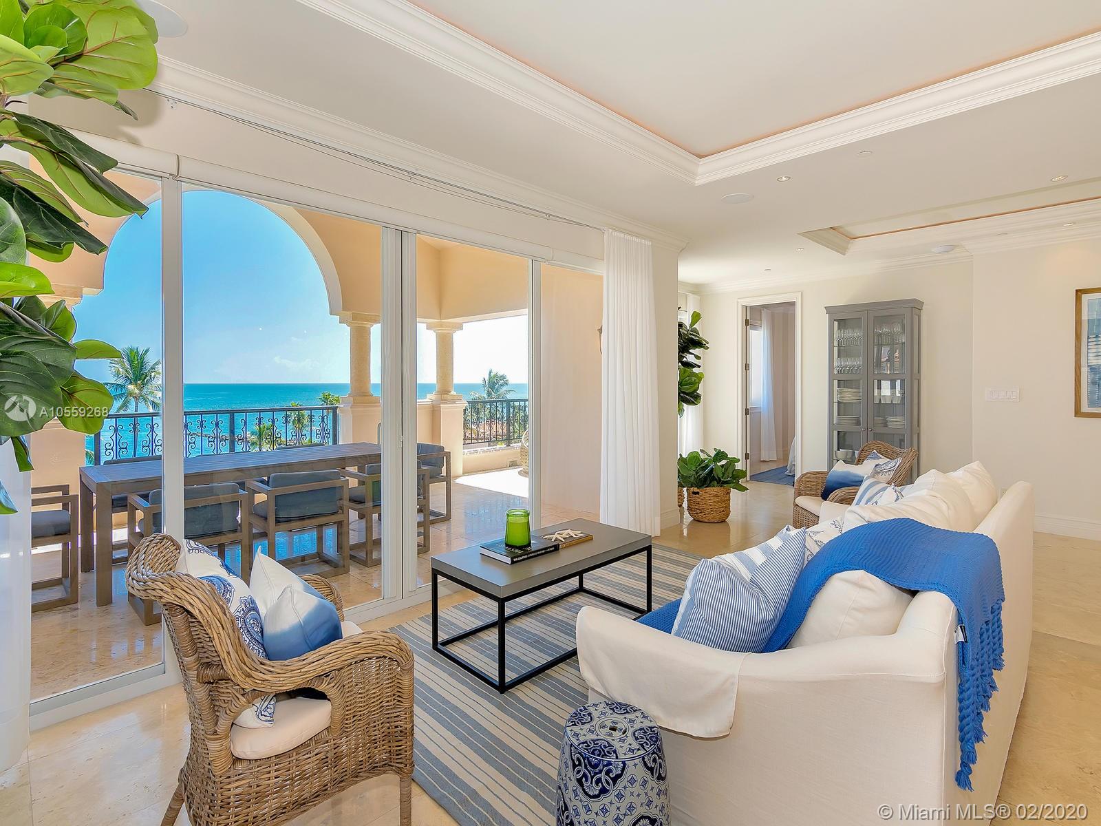 WELCOME TO SEASIDE AT FISHER ISLAND. A RARE RENTAL OPPORTUNITY AWAITS YOU. ONE OF ONLY FOUR PENTHOUSES IN ALL OF SEASIDE WITH MULTIPLE TERRACES AND VIEWS SECOND TO NONE. UNIT HAS BEEN UPDATED BOASTING 3 BEDROOM, AND 3 BATHROOMS. THIS UNIT FEATURES TWO LARGE TERRACES OVERLOOKING THE ATLANTIC, SEPARATE MASTER QUARTER WITH PRIVATE OVERSIZED TERRACE. YOUR TROPICAL OASIS AWAITS!