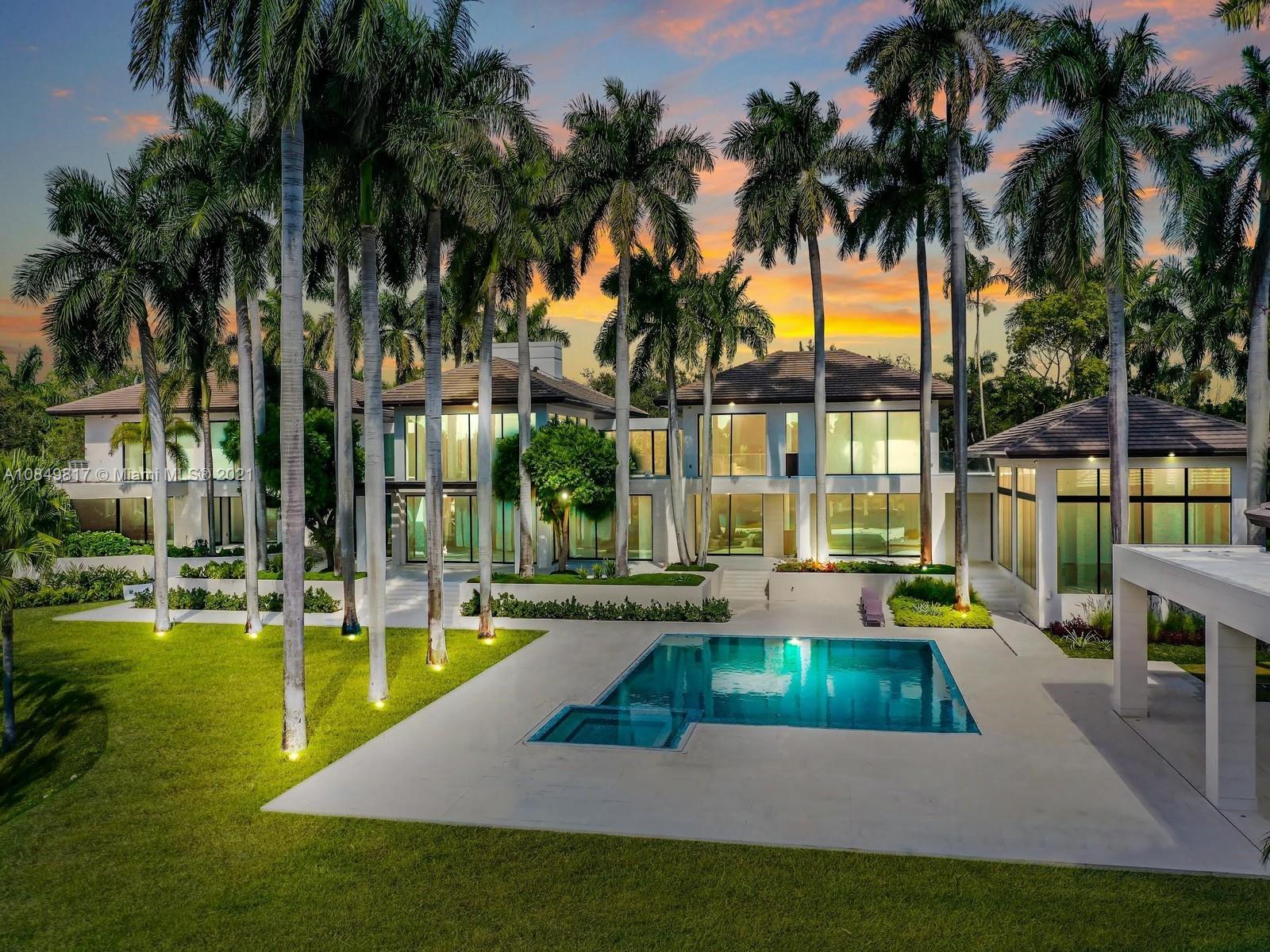 THIS SPECTACULAR ESTATE IN THE EXCLUSIVE GATED COMMUNITY OF GABLES ESTATES, OFFERS 22,374 SQFT, ON 87,125 SQFT LOT, 8 BD,14.5 BA,345 FT. EXPANDED LAGOON WATERVIEW.. BY PRESTIGIOUS ARCHITECT ERIC BREWER. ELEGANT,MODERN SOPHISTICATED ARCHITECTURE W/AN IMPRESSIVE IN LARGE SCALE HOME DESIGNED W/THE FINEST IMPORTED FINISHES. PYRGON, MARBLE & WOOD FLOORS. PERGOLAS ,WATERFALL,POOLS LEADS TO THE IMPRESSIVE FOYER & LIVING ROOM DOUBLE VOLUME CEILINGS. THIS SMART HOME BY CRESTONS SYSTEM CONTROL LIGHTING,AC,TVs,MUSIC,ETC. A WATERVIEW MASTER SUITE W/PRIVATE OFFICE,HIS & HERS MARMOL BATHROOMS,CUSTOM-BUILT CLOSETS,AMAZING BALCONY OVERLOOKING THE GUEST HOUSE,POOL,GYM. PROFESSIONAL KITCHEN W/ TOP OF THE LINE WOLF,MIELE & SUBZERO APPLIANCES,5,000 BOTTLE WINE CELLAR,SUMMER KITCHEN,THEATER,SAUNA, MASSAGE ROOM