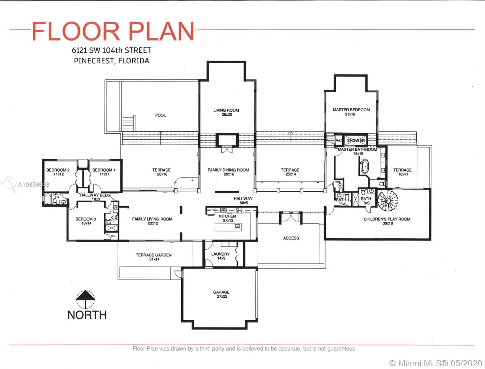 Pinecrest, FL 33156,6121 SW 104th St