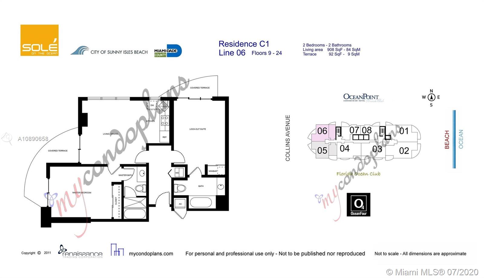 Sunny Isles Beach, FL 33160,17315 Collins Ave #1106A & 1106B