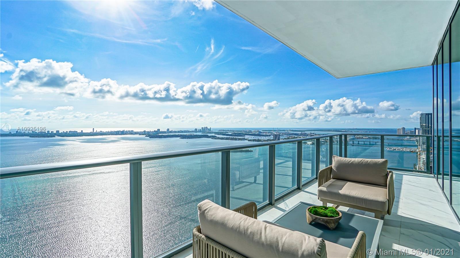 Luxury has been re-imagined in this direct bay front sky Penthouse fully turnkey & finely equipped by Artefacto. Enjoy sun-filled living & the calming sound of the bay in this flawless showplace featuring 3 bedrooms with en-suite bespoke baths. Spanning a luxurious 2662 SF, private elevator & formal entry leads to a breathtaking view of Biscayne Bay & the ocean. Home chefs will enjoy appointments of Sub-zero & Wolf appliances which have been flawlessly integrated into the design, offering an ideal setting for seamless entertaining & intimate daily living. Curated amenities include 24-hour doorman service, bay front pool w/cabanas, indoor heated pool, beach club, tennis, state-of-the-art fitness center, spa, yoga & massage rooms, spinning, business, center & children's room.