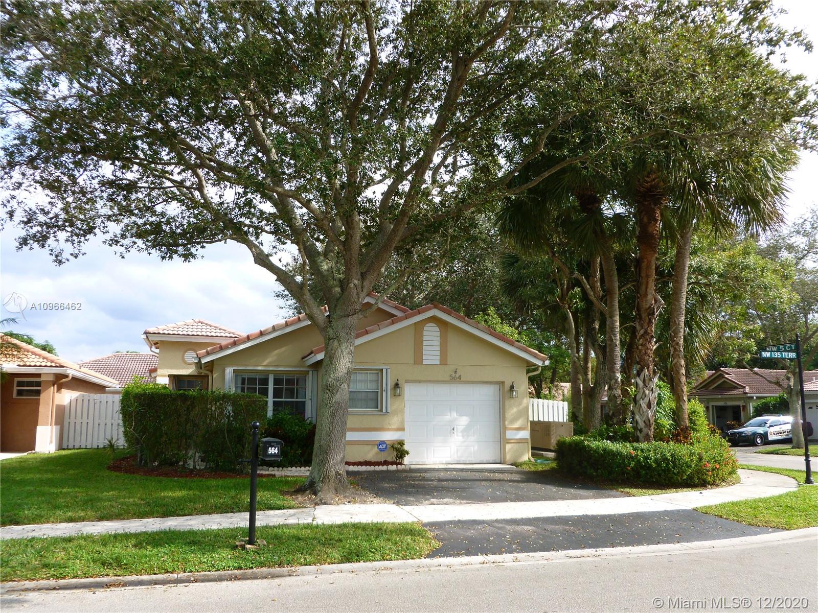 Plantation, FL 33325,564 NW 135th Ter