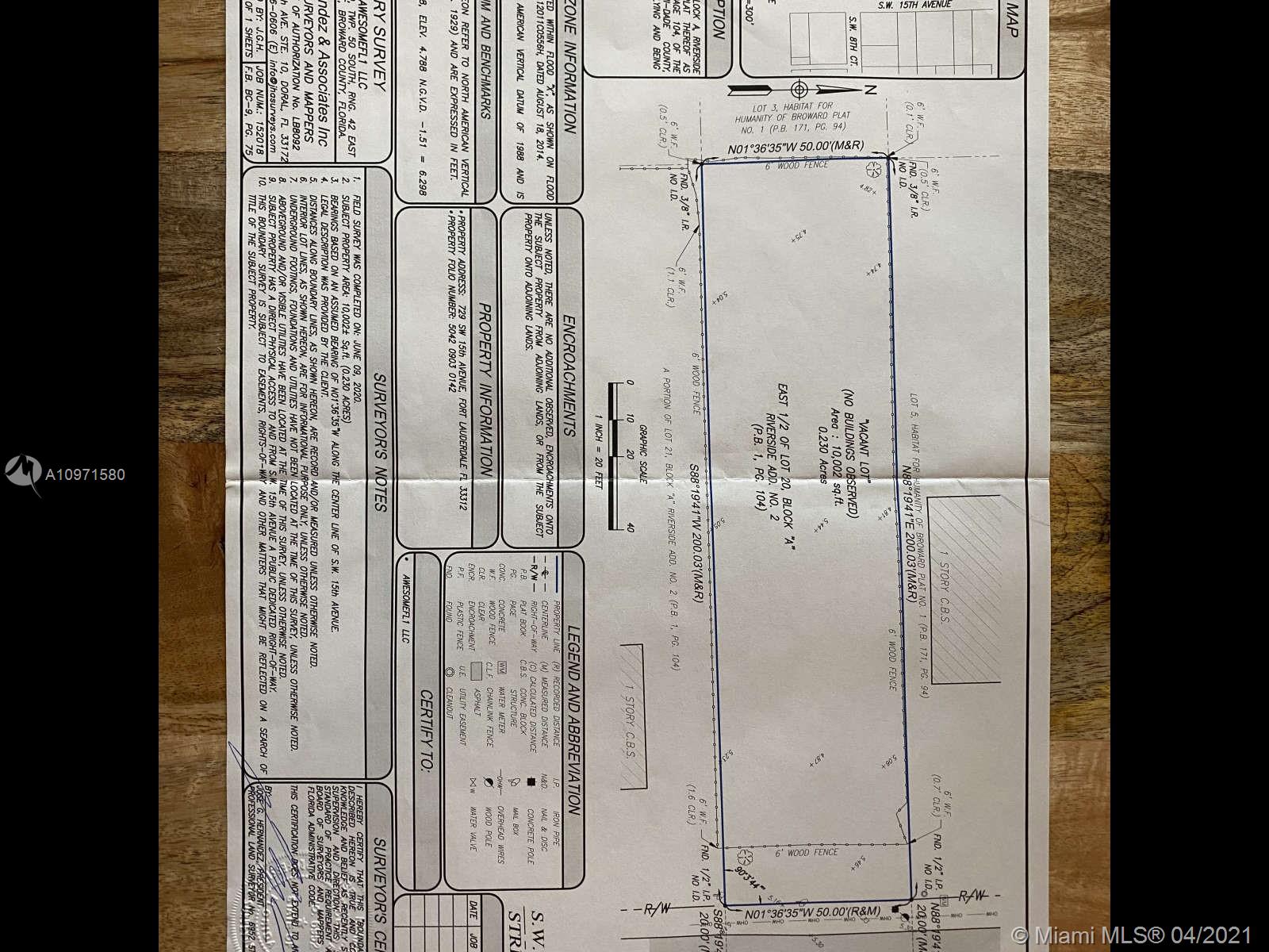 729 SW 15th Ave, Fort Lauderdale, Florida 33312, ,Land,For Sale,729 SW 15th Ave,A10971580