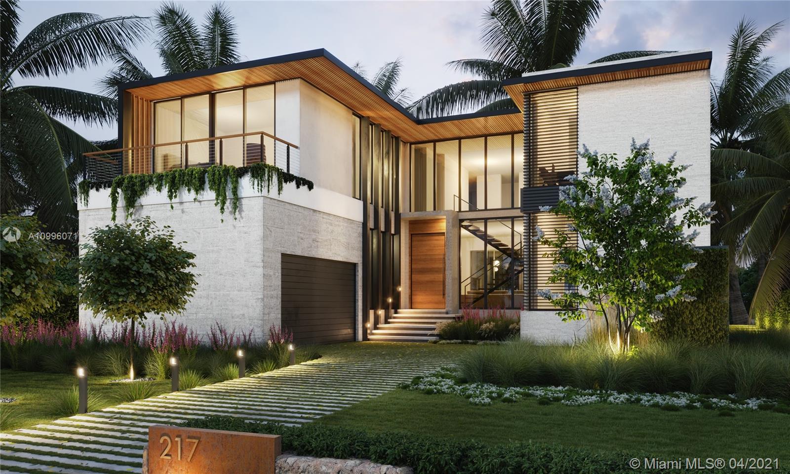 BRAND NEW CONSTRUCTION IN EXCLUSIVE BAL HARBOUR VILLAGE!! This Tropical Modern luxury residence is located in the private, guard-gated enclave of Bal Harbour Village. Designed for modern living, this customizable 6,866 SF home features seamless indoor/outdoor living with 6 BR/6.5 BTH, floor-to-ceiling glass walls, a sculptural floating staircase, and a stunning entry courtyard with a 30-ft tall green living wall. Exquisite finishes throughout including exotic hardwoods and natural stone, Italian chef's kitchen with Subzero and Wolf appliances, smart home technology, and more.  Buyers may participate in the selection of finishes at this time. Contact Listing Agent for more details and a presentation package.
