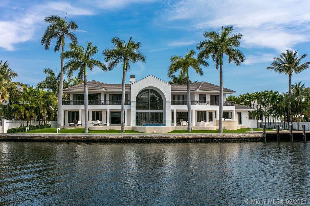 ONE OF A KIND GOLDEN BEACH ESTATE ON EXCLUSIVE NORTH ISLAND CUL DE SAC. EXQUISITELY REDONE, THIS CONTEMPORARY RETREAT SITS ON A 17,671 SF LOT WITH 190 FT OF PRIME WATERFRONT! DRAMATIC DOUBLE HEIGHT CEILINGS WITH LARGE EXPANSES OF GLASS AND ELEGANT STAIRWAY GREETS YOU AS YOU ENTER. THIS 8,127 SF HOME HAS 7 BEDROOMS, 6 1/2 BTHS (+ GYM & OFFICE), & FEATURES A CHEF'S KITCHEN WITH TOP OF THE LINE APPLIANCES, FORMAL DINING ROOM WITH SEATING FOR 14, AND GRAND MASTER SUITE WITH SITTING AREA, STEAM SHOWER & LARGE TERRACE WITH PANORAMIC VIEWS. OVERSIZE POOL/JACUZZI, SUMMER KITCHEN & FABULOUS COVERED TERRACE OFFERS TRUE FLORIDA LIVING. FULLY EQUIPPED 50 FOOT DOCK.