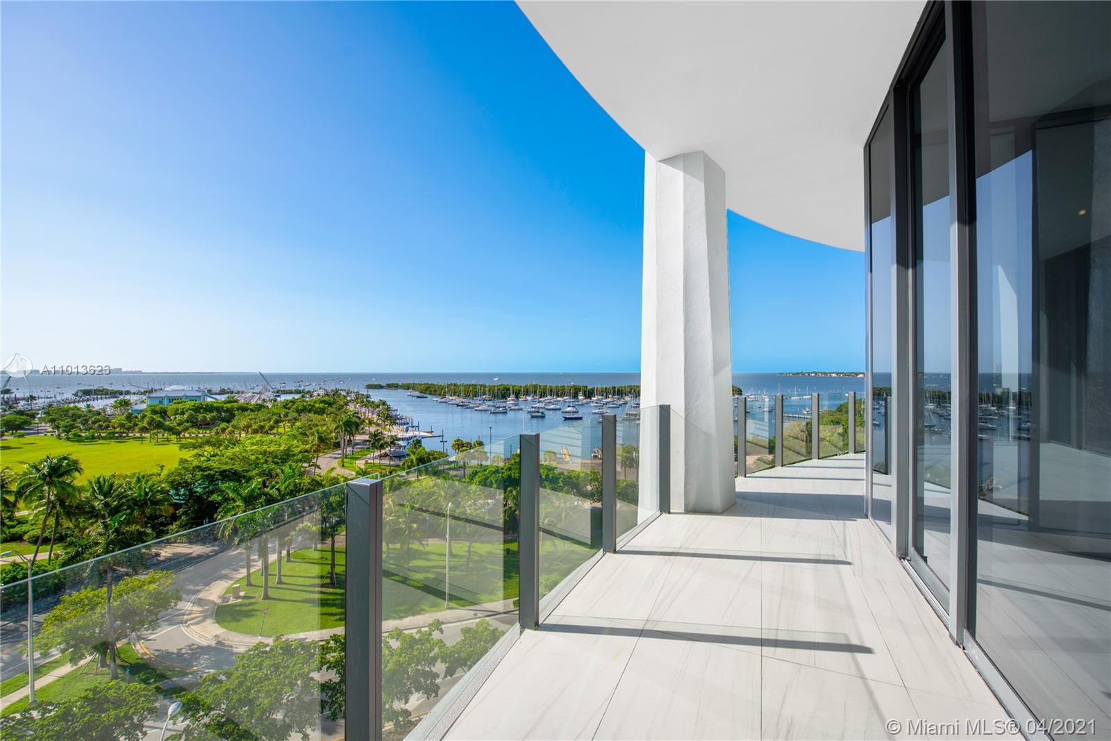Located in the sophisticated One Park Grove, rarely available A line. Four bedrooms, Five and a Half bathrooms corner residence. This spacious 3,592 SF home offers an oversized balcony with spectacular views of Biscayne Bay. Soaring 12ft ceilings with wrap-around floor-to-ceiling glass. Your private elevator opens to your own foyer. The kitchen, designed by William Sofield, includes Italian cabinetry with marble counter-tops, an eat-in kitchen, Wolf and Sub-Zero appliances. Designed by Pritzker Prize-winning Architect Rem Koolhaas/OMA, Park Grove is the epitome of luxury living. Amenities include: valet, pool deck offering incredible views, 5-acres of lush, landscaped grounds, signature spa, children's play areas, 28-seat screening room, and more.