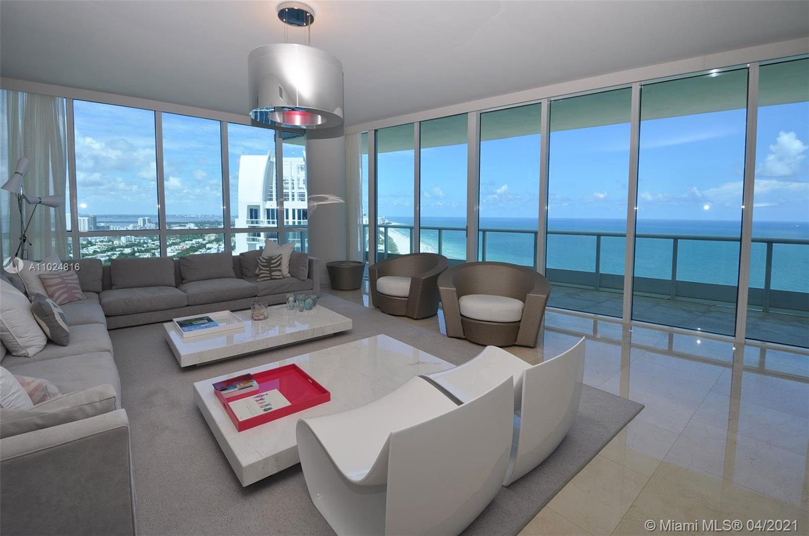 One of the best corner, direct ocean apartments at The Continuum in South Beach.  And, way up high on the 36th floor! This 2 Bed, 2½ Bath luxury apartment offers over 2000 sqft of luxury living space, with floor-to-ceiling windows, a very spacious private terrace and probably some of the best beach views you will ever see.  The split floor-plan has direct East and direct North views, with spacious bedrooms and a grand living area.  The Continuum is a private and gated community in the SoFi district of Miami Beach, and offers a private beach club, onsite restaurant, world-class health club, tennis courts and more.  It is just a few blocks from Joe's Stone Crab, Prime 112 and a host of other extraordinary dining experiences.