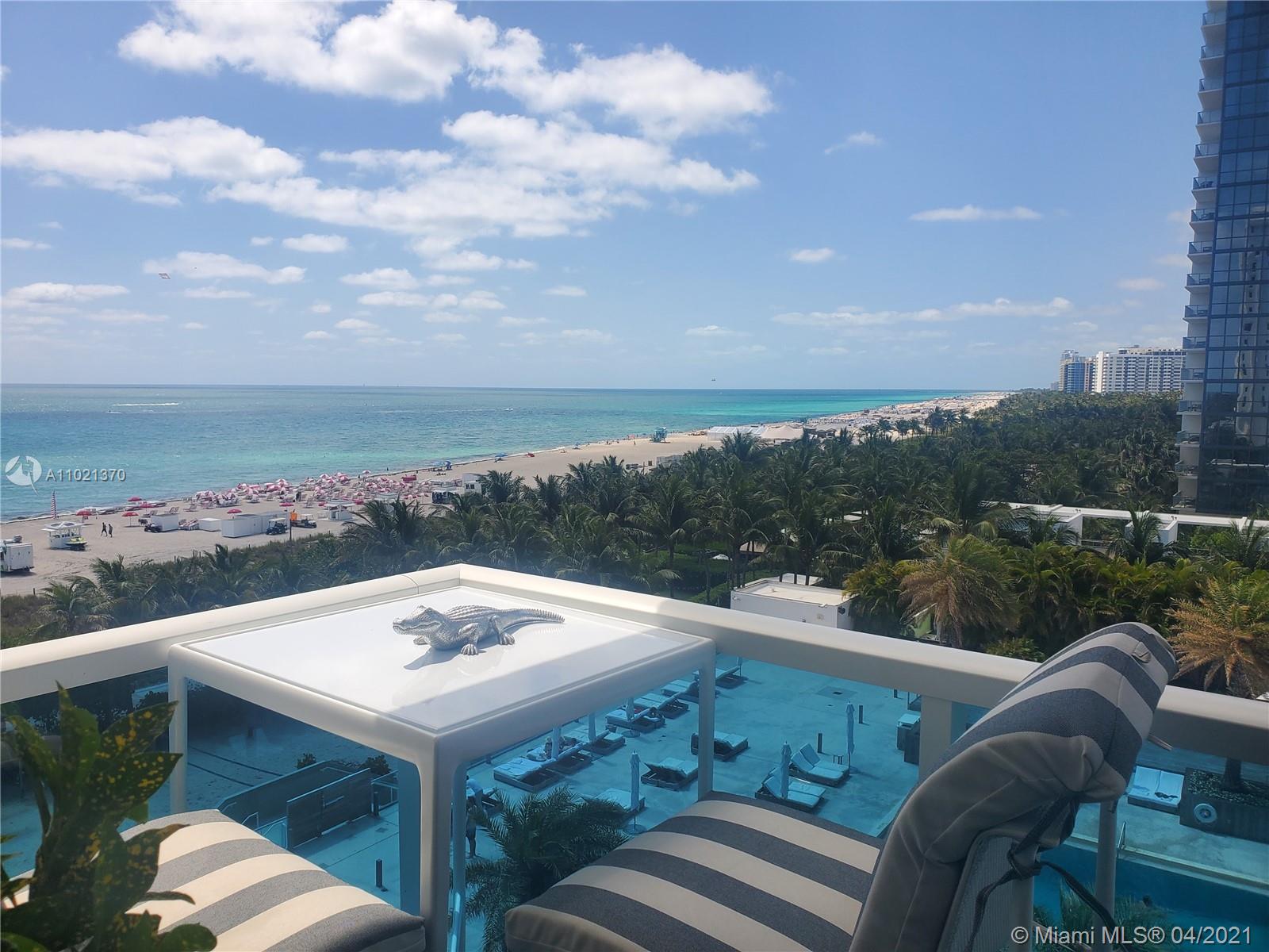 DREAMY two bedroom Two Bathroom ONE OF A KIND UNIT IN THE RONEY PALACE for sale. 
Remodeled and updated. STUNNING OCEAN VIEW all the way to South Point 
Close to Lincoln road and all the other attractions South Beach has to offer. This Unit can be rented monthly. Water, 1x valet spot, internet and cable are included in the HOA. Use the 5 Star amenities of the 1 hotel. This includes 3 oceanfront pools, Jacuzzi, Beach Bar, Towel & beverage services, 24 hr security, valet parking. Get discount at the bars and restaurants on site with your access card. Anatomy gym is located in the Roney Palace.
Included 1hotel amenities. Located in the heart of south beach, surrounded by all shops and restaurants.