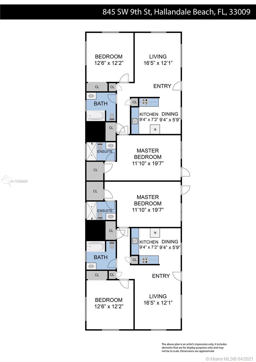 Hallandale Beach, FL 33009,845 SW 9th St  #1-2