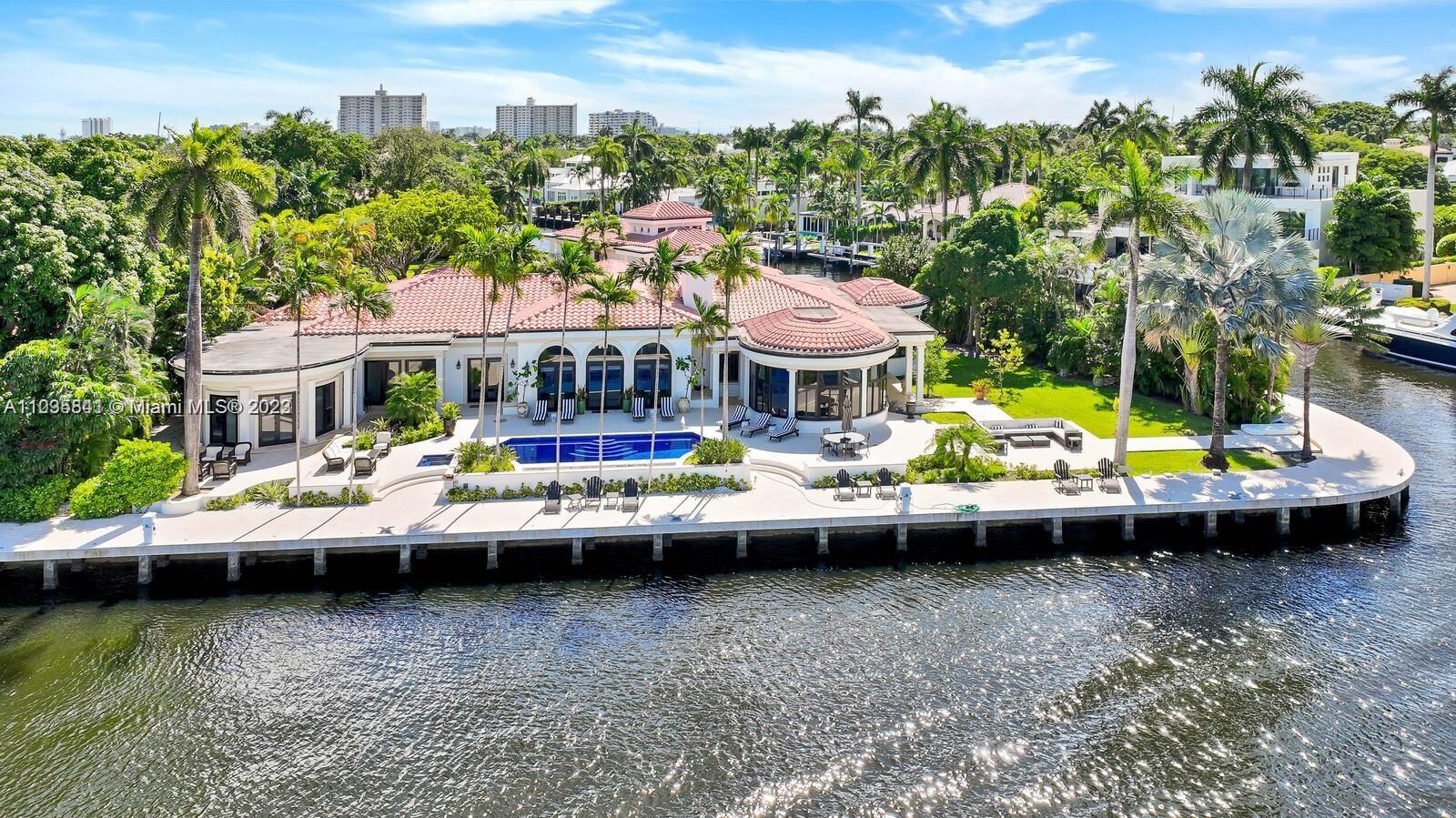 One-of-a-kind private point lot estate in Las Olas. 550 feet of deep and wide protected waterfront on the Rio Barcelona. Can easily fit a mega-yacht of 200 feet or more. Sitting on 1.14 secluded acres, located on the most desired street in Las Olas. This home has 7 bedrooms, 7 1/2 baths and it offers 10,000 square feet of European style and elegance, Soaring Ceilings, a large fireplace, billiards room, bar, and lounge. Outside is a semi-enclosed lounge and outdoor dining area overlooking the water and gardens. The kitchen is designed for a professional chef. The home offers ocean access, walking distance to the beach and Las Olas night life. Please note that the price shown is a weekly price. We can give a discount if inquiring about a monthly price.