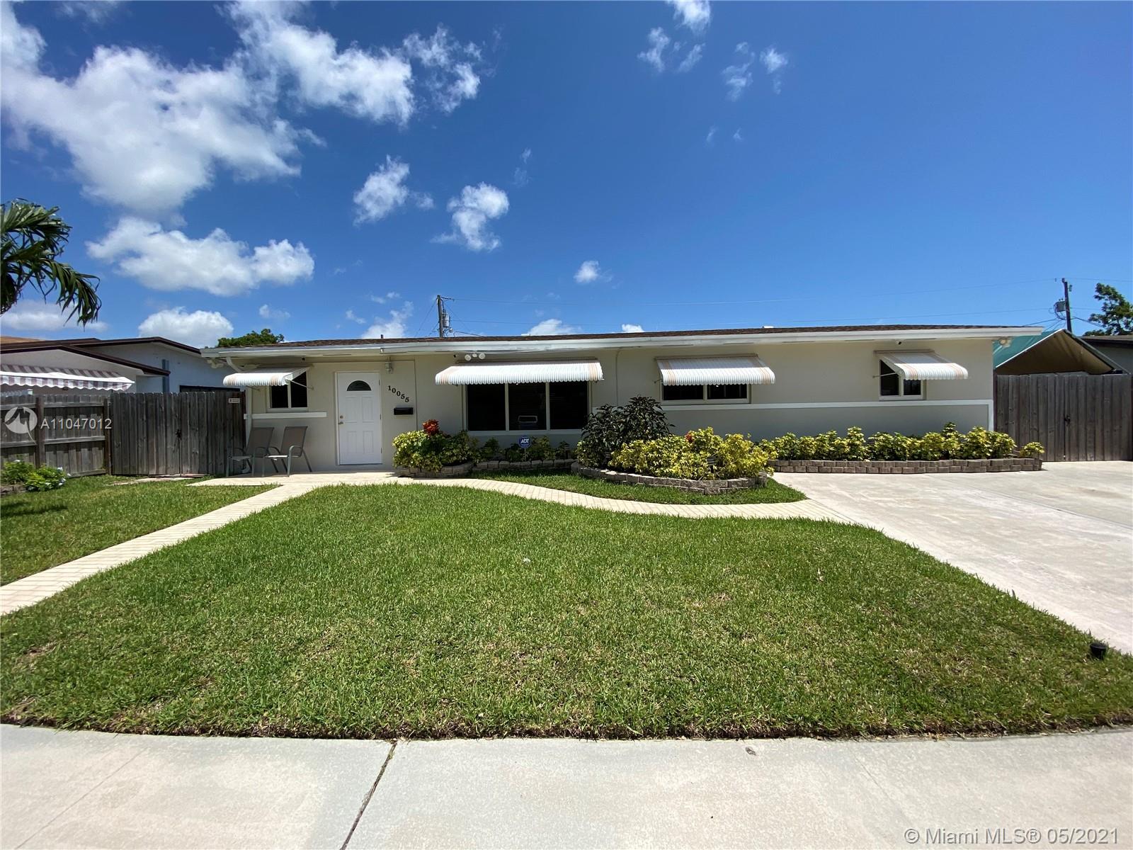 Charming 4-bedroom, 2-bathroom, single family home in Cutler Bay. Home features a brand-new roof, hurricane impact windows, fresh exterior paint, Stainless-steel appliances, laminate floors in 3 bedrooms and kitchen, all major AC unit components have recently been replaced, alarm system w/ cameras, extra-large storage/laundry room plus 2 shed houses. Large fully fenced back yard w/ a covered porch and screened in pool is perfect for entertaining! Plenty of space on the side to park your boat or an RV. This home is conveniently located a short distance from Old Cutler Rd., US-1, turnpike, Black point marina, shopping and dining. No association. A must see, wont last! Must email the DU before showing.