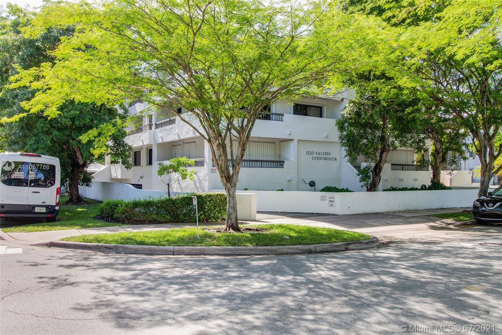 Top Floor, Very Spacious, 2 BR/2.5 BA, Light Filled Corner apt on Quiet Tree Lined Street. 2 Story Split Floor Plan in a Mediterranean style 7 unit community with low maintenance cost, Centrally Located in Coral Gables, Walking distance to Miracle Mile and minutes to airport. Remodeled Bathrooms, Kitchen, Granite Counters, Washer/Dryer in unit, Built in Lights, Stainless Steel Appliances, Walk-in Closets, 1 Parking Space, lots of street parking, 2 Large Balconies to enjoy. MUST SEE!!