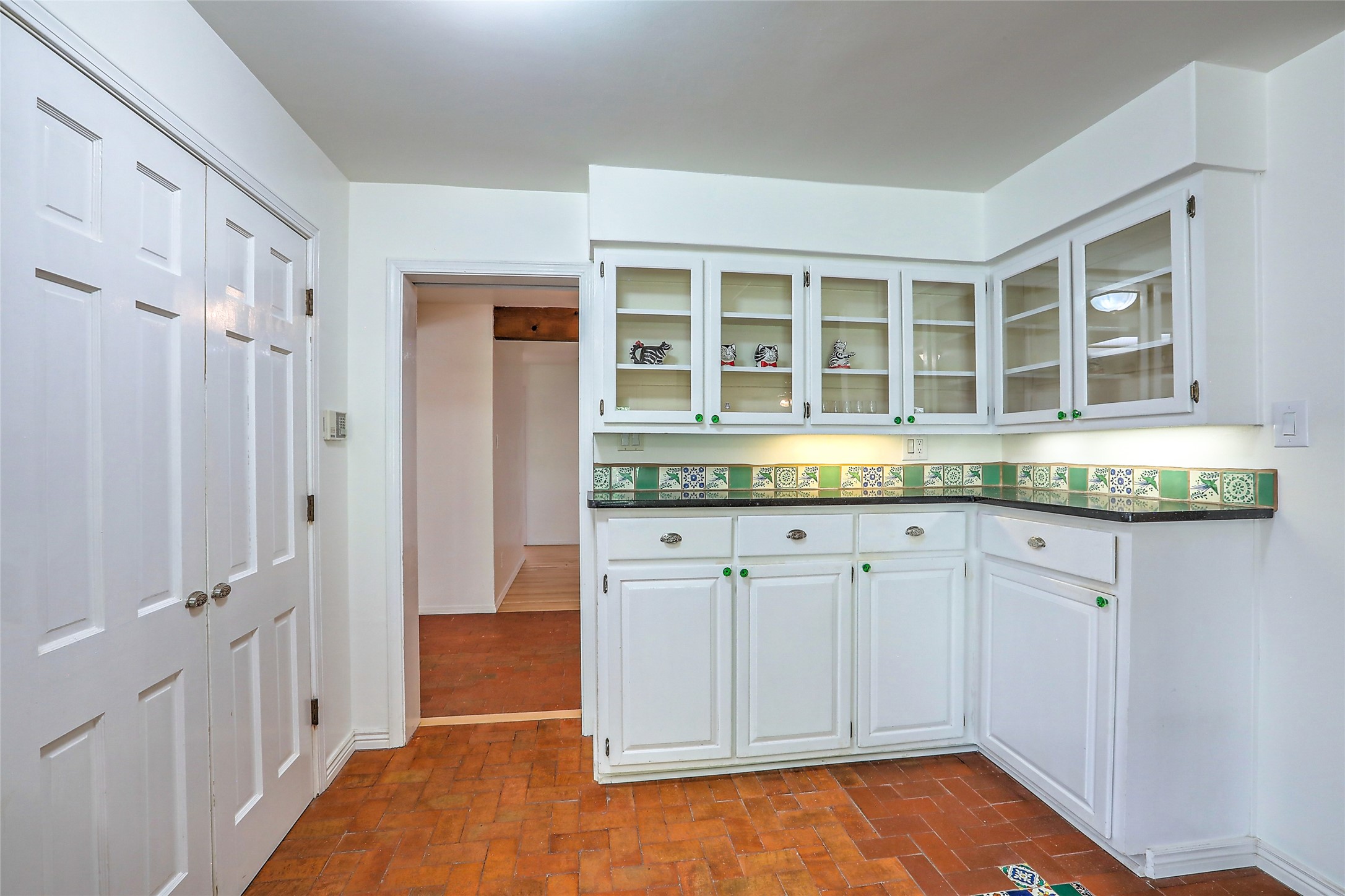 Built in cabinetry for lots of storage