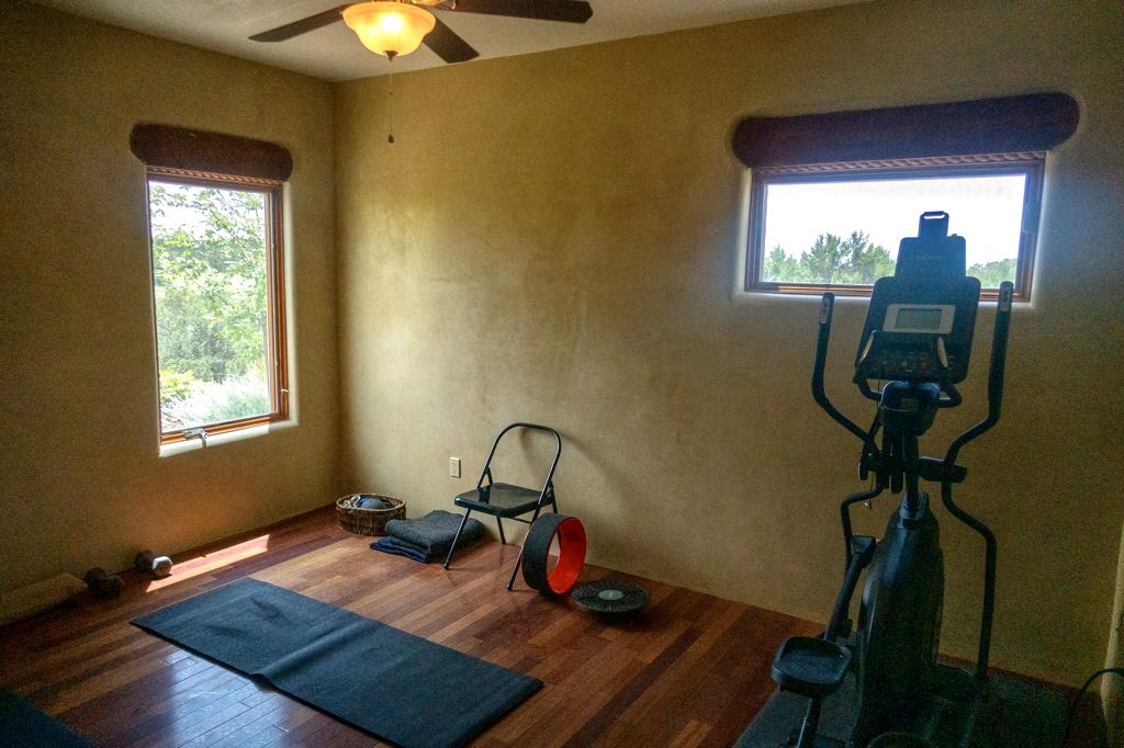 Bedroom used as workout room