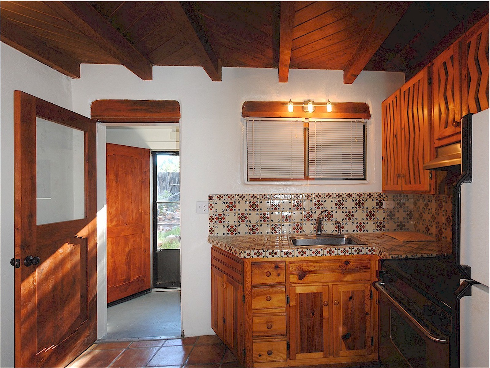 Kitchen with Mexican tile.