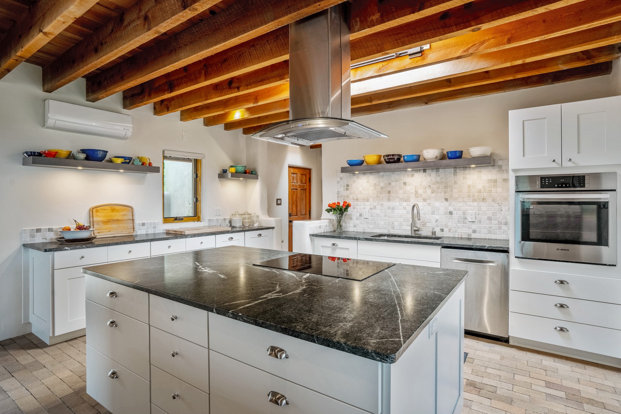 The kitchen was renovated in 2020. Soapstone countertops.
