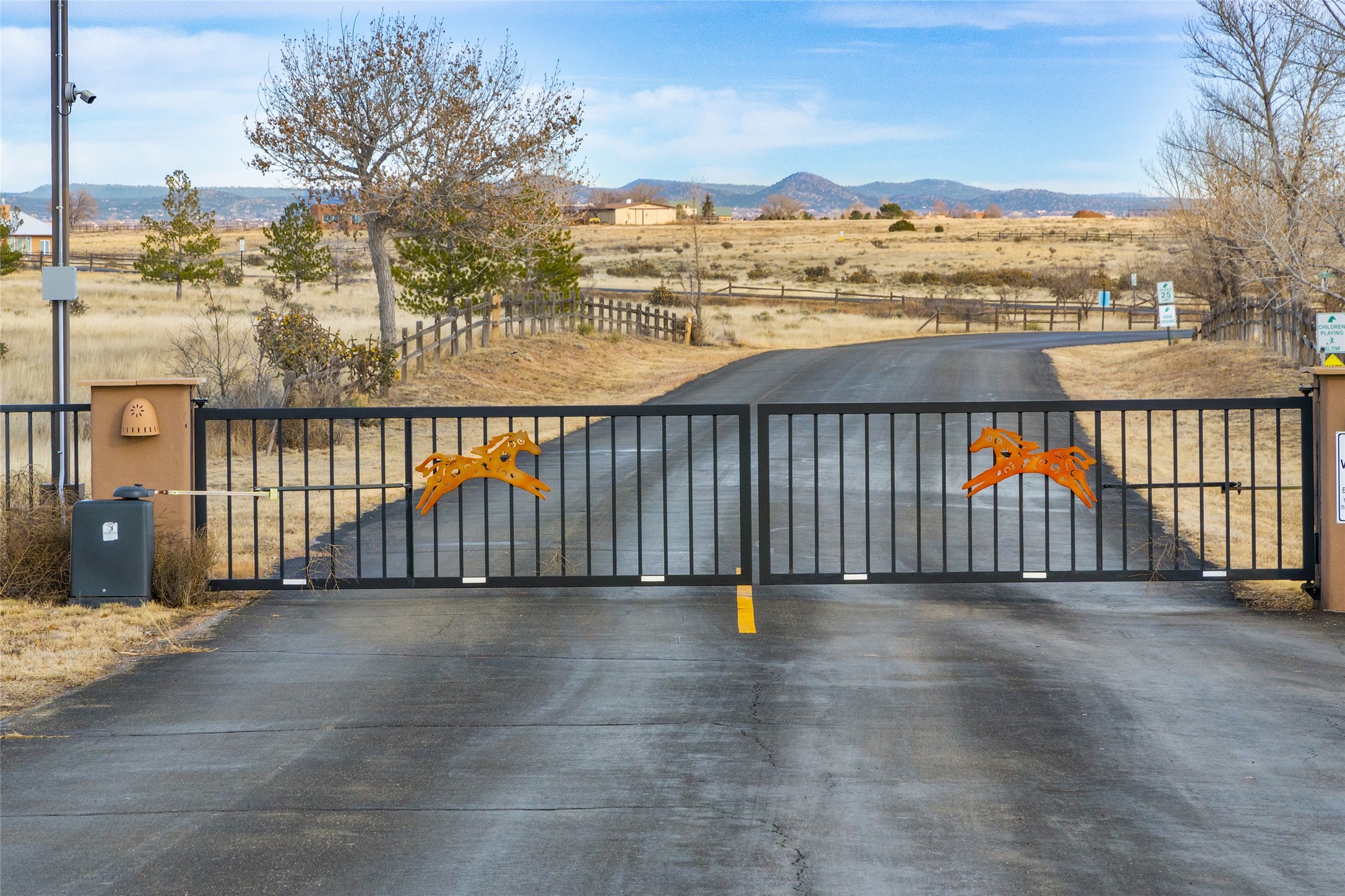 Gate into Rancho San Marcos neighborhood