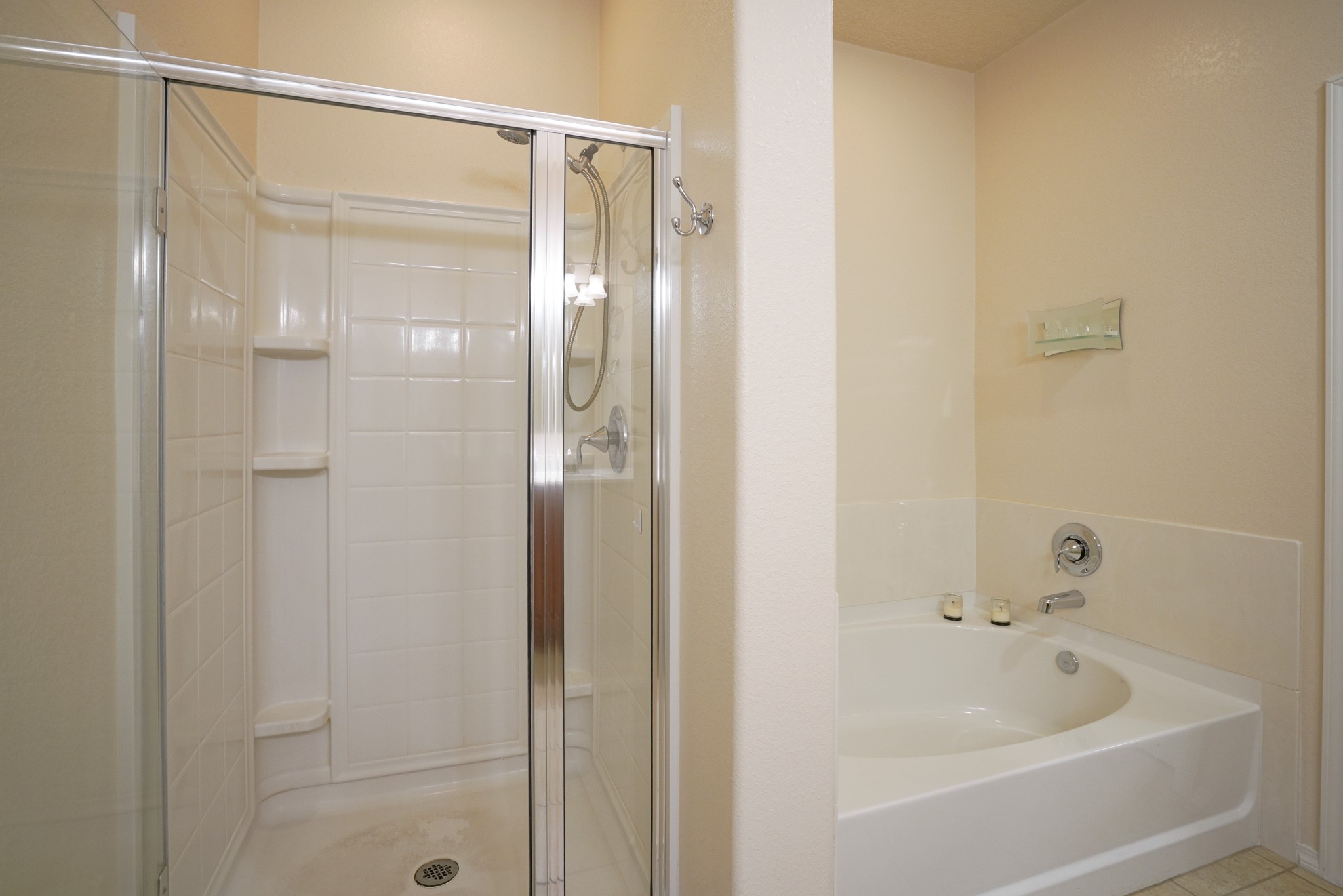Primary shower and garden tub