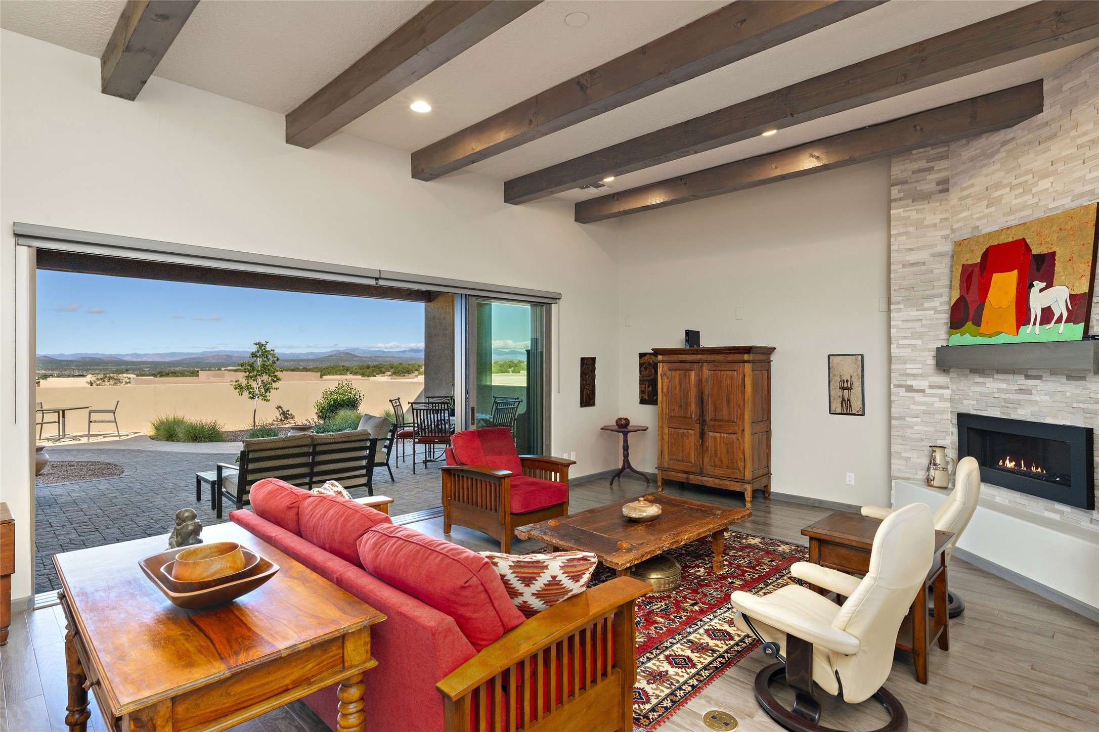 Living Room W/ Expansive Jemez Mountain Views