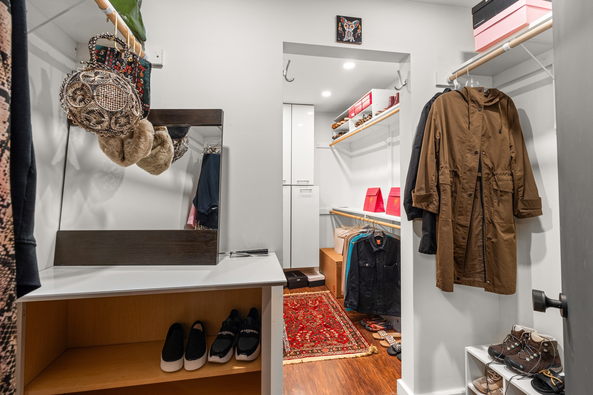 Large Walk in Closet with built ins