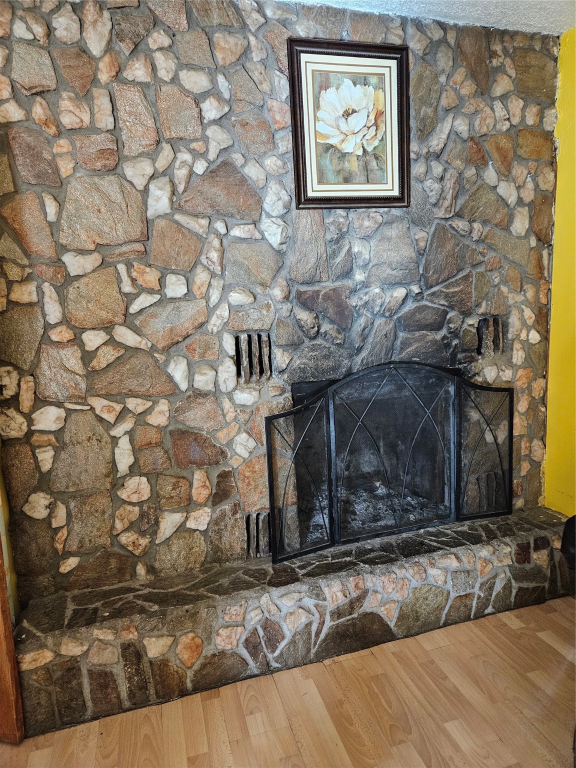 Fireplace in Unit B