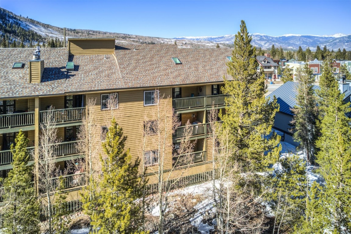 Enjoy the amazing views of Mt. Royal from the deck of this quaint mountain getaway. This freshly painted 1st floor condo features new flooring as well as a lock-off.  Ideally located on Main Street with restaurants and shopping a short stroll away. Biking and hiking paths are right outside your door. Free county bus shuttle located across the street and quick access to the major ski resorts via 70. Additional features: Underground parking, storage/ski locker, and clubhouse. Come see this gem!