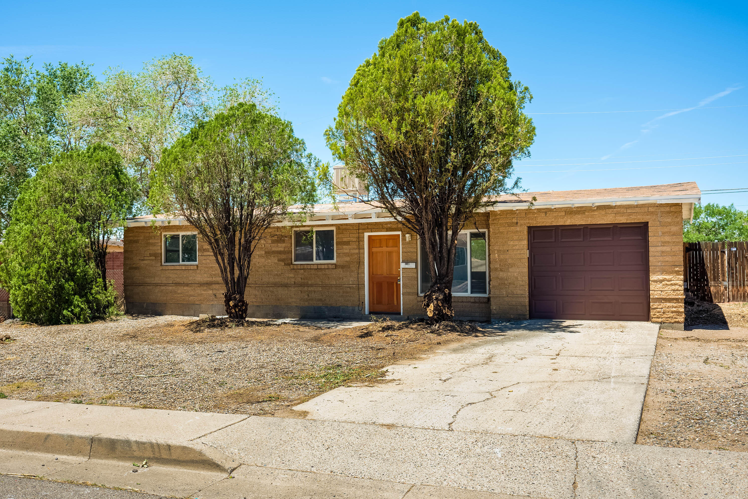 Recently updated 3 Bedroom 1 Bath home featuring newly installed kitchen cabinets/countertops, luxury vinyl flooring throughout, LED Lighting and spacious backyard. Bathroom has been remodeled with newly installed shower tile, flooring & vanity.