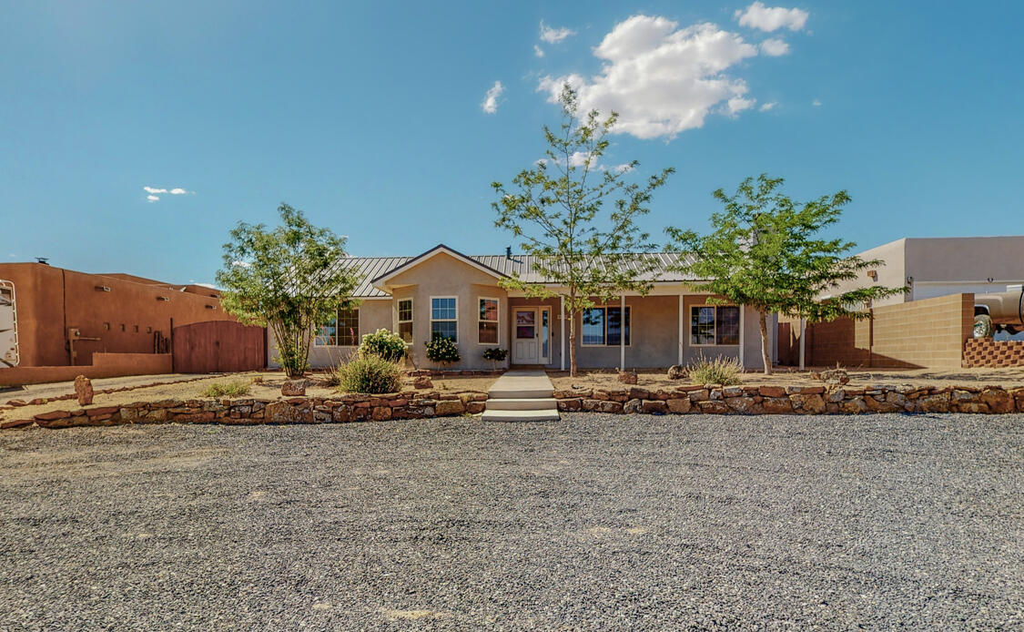 This charming home with amazing views of the Sandias is conveniently located off of 528 and Northern in beautiful Rio Rancho.Home has 3 bedrooms, 2 baths and has been updated throughout the years. Some items that have been updated and or replaced include Septic Tank(2016), Pro-Panel Roof(2017), majority of Windows(2017), Furnace (2019), Tankless Water Heater(2020). Stucco has also recently been painted! Did I mention the Water Softener and Purifier?! Come take a look at this well cared for home before it's too late!