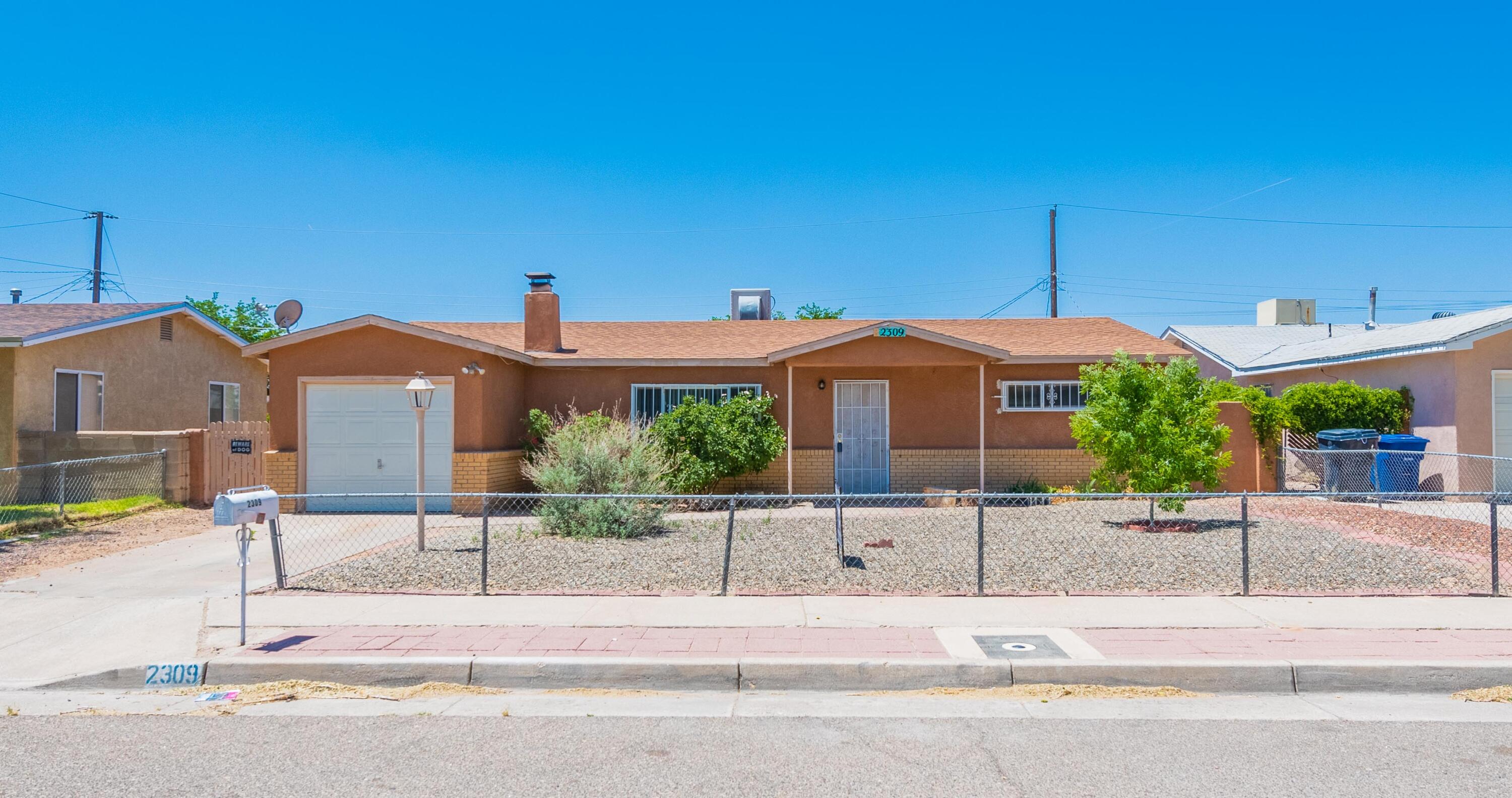 This wonderful home has 3 bedrooms, 2 bathrooms.  Large backyard and 1 car garage.  Located close to freeway and shopping centers.