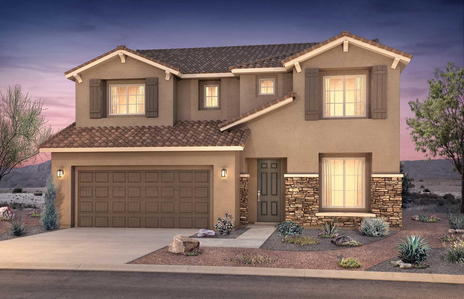 Gorgeous, brand-new Manzanita plan by Pulte in our gated Mariposa community! French doors at the den make this the perfect space to relax and read or work from home! Luxurious Chef Kitchen w/cooktop, wall ovens, and spacious quartz counters and island. Lots of high-grade cabinets and a tile backsplash. Upgraded Owner's Bath with huge, tiled walk-in shower. The private amenity Center right next door has 2 pools, a gym, yoga, and a huge park! Must see today!