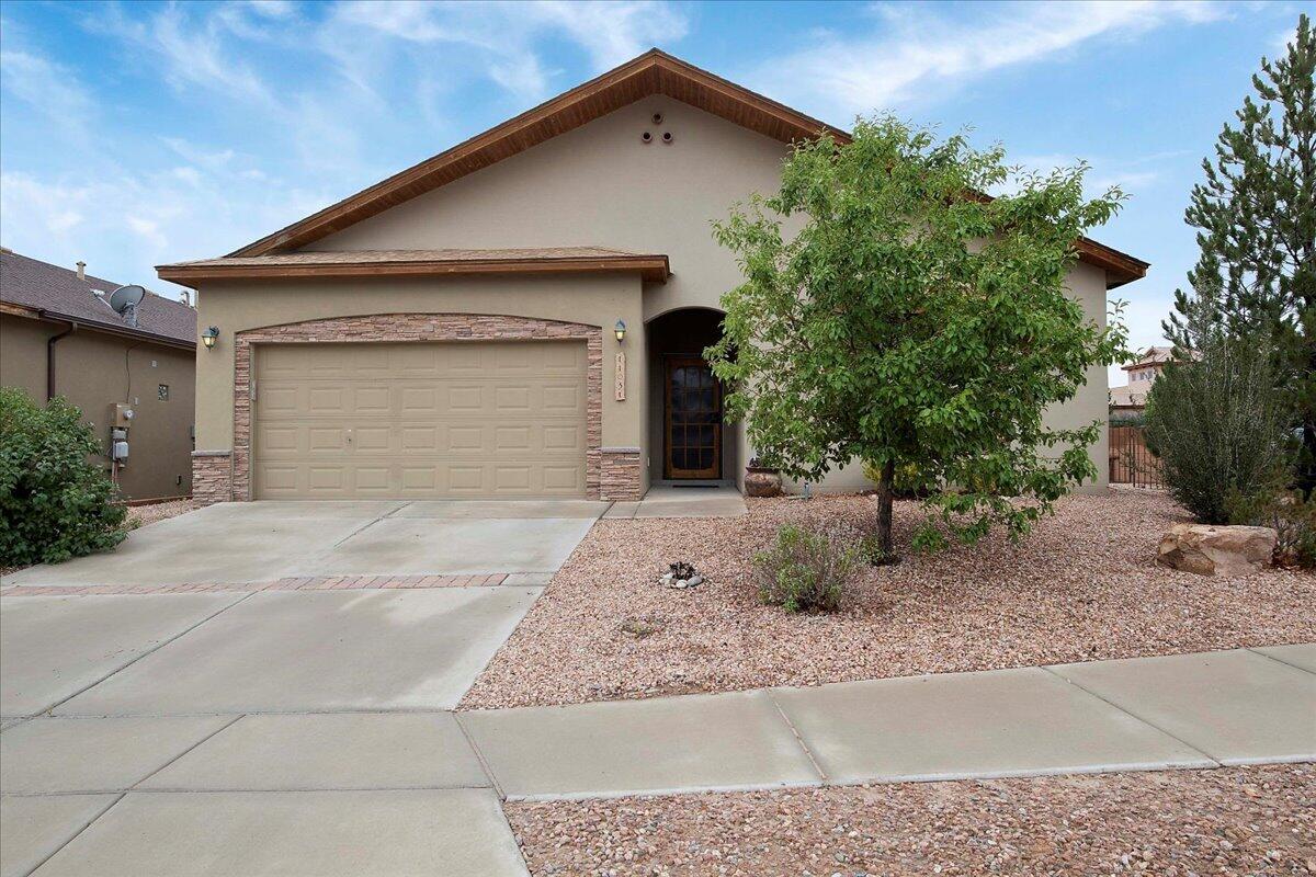 Beautiful Paul Allen built home on a corner lot in the wonderful Saltillo Neighborhood in westside of Albuquerque. This property will not last long. Features include a separated 1 car garage, tankless water heater, refrigerated air, gas fireplace. Schedule your showings today!