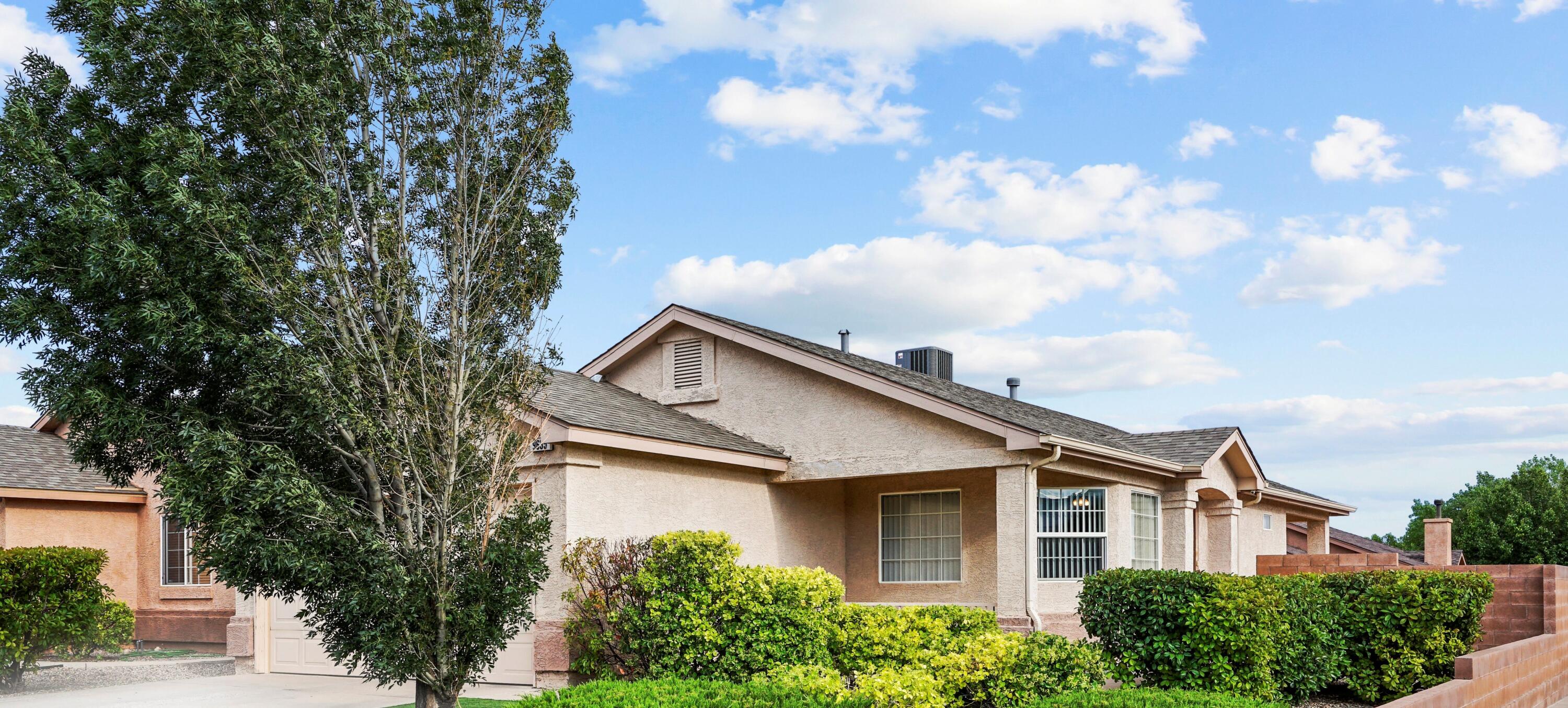 Welcome HOME to this gem in the beautiful Albuquerque subdivision of Ventana Ranch in the sought after Vittoria gated community. This phenomenal one story home boast bamboo floors, newer roof, and plenty of living space!  Beautifully designed kitchen opens up into the dining room for a great flow. Feature vaulted ceilings and plenty of windows for a bright airy feel. Enter into the Owner's Suite and feel the space. Plenty of room for furniture and features a large walk-in closet. The Owners Suite bathroom has a tub and shower, and a private commode. The two other bedrooms offer a great amount of space for all your needs. This Home is sure to check all your boxes! Outside you will experience a large backyard and all the perks a corner lot has to offer!  Prime west side location.