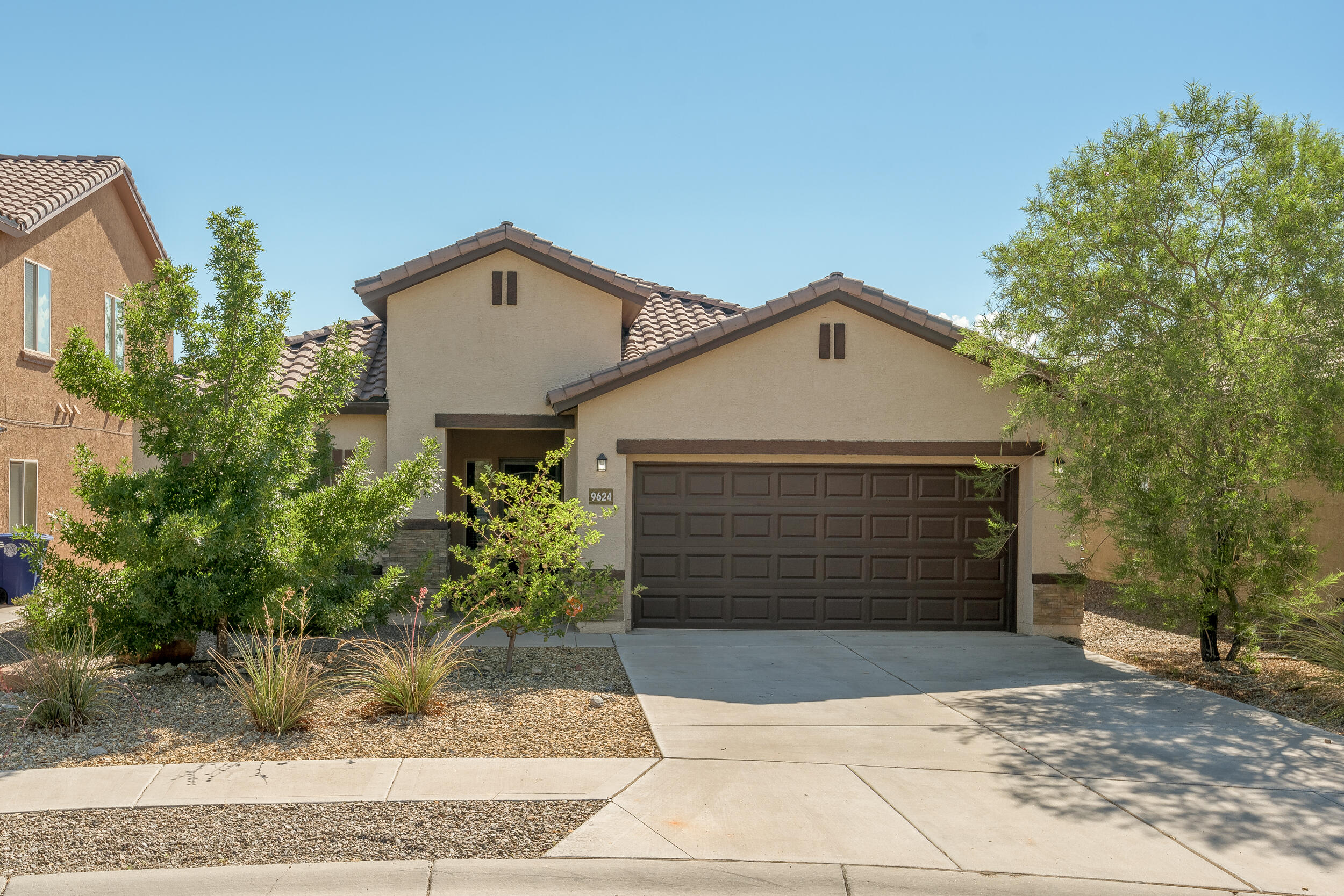 This beautiful single story in the desirable neighborhood The Boulders has so much to offer! Inviting foyer welcomes you to this well laid out 4 bedroom home. Spacious kitchen & living area featuring granite countertops & huge kitchen island. The primary suite is highlighted by bay windows & fantastic bathroom with soaking tub. Great backyard with covered patio, mature trees & lawn! Paid off solar panels to enjoy energy savings immediately! Move in ready including new carpet, washer, dryer & refrigerator. This beauty shines inside and out!