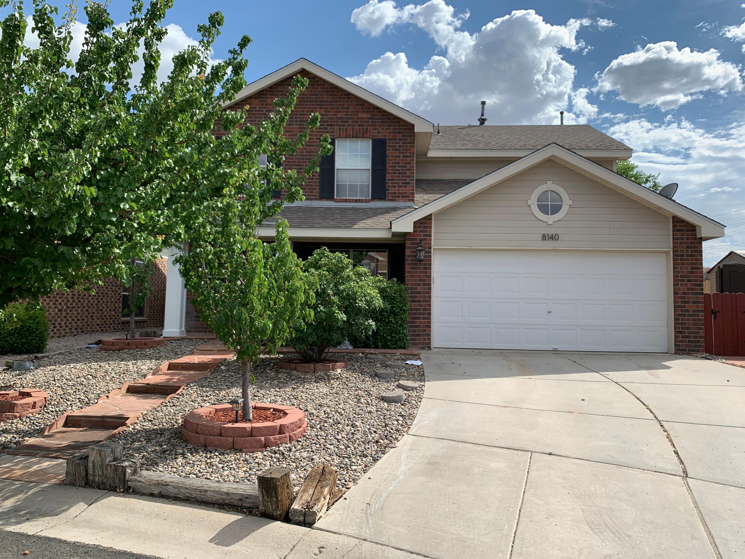 Home is located at the end of the cul-de-sac.  Great open floor plan.  No carpet. Beautiful backyard with a covered patio and a grapevine cover.  Perfect for entertaining inside and out!