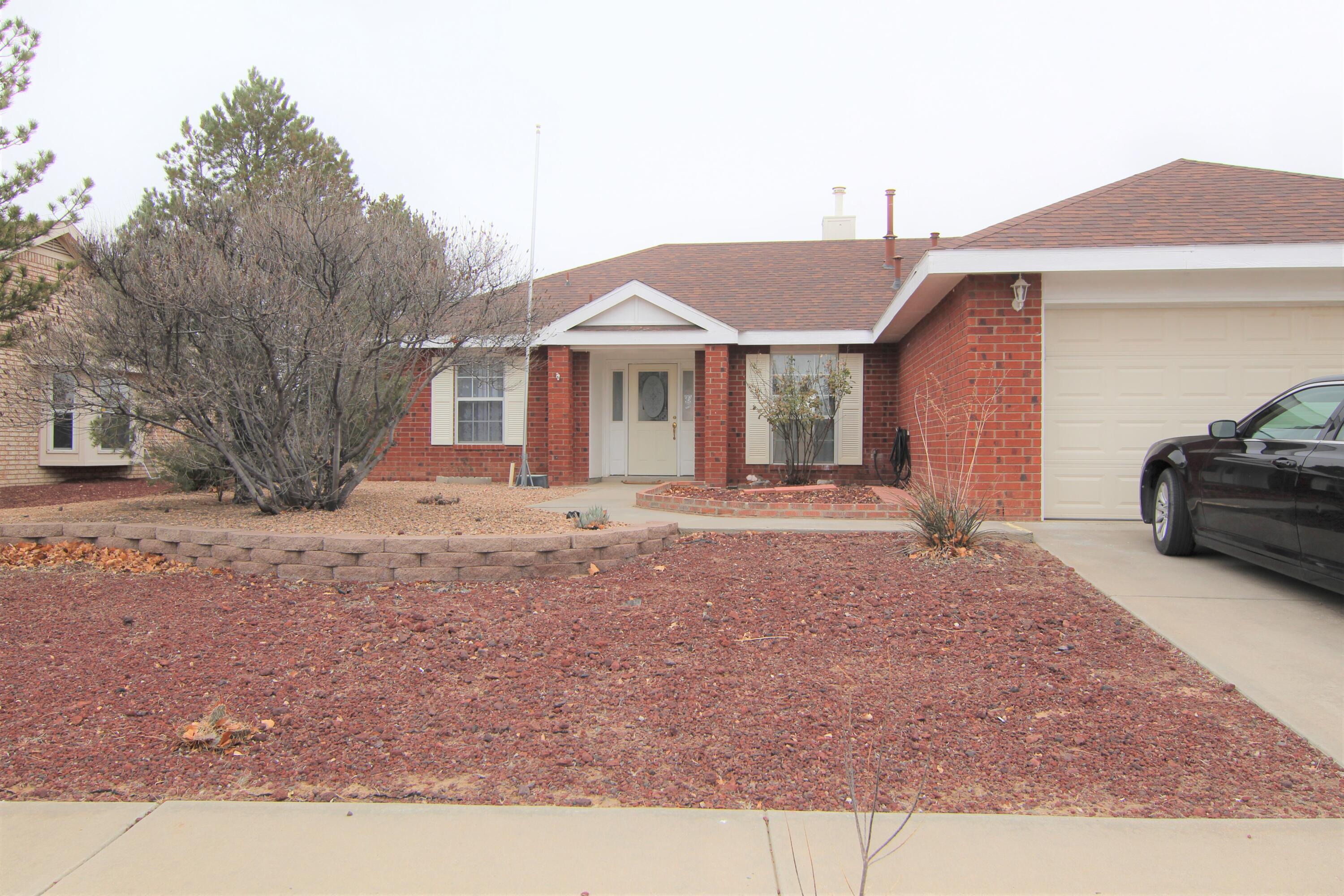 Don't miss this one!  Really nice Sivage Thomas home with easy-care brick veneer.  Can't beat the location; close to I-25 for commuting north or south; shopping, restaurants, theater; shools including UNM Valencia campus.  Newer roof, refrigerated air, water heater, fresh paint, some new flooring and new microwave.  The open floor plan is great for entertaining family and friends.  Enjoy your morning coffee or sit and relax after a long day on the back patio.  The walled back yard keeps the kiddos and pets safe.  Plus, there is a park nearby for the kiddos, grandkiddos and dogs to romp and play.