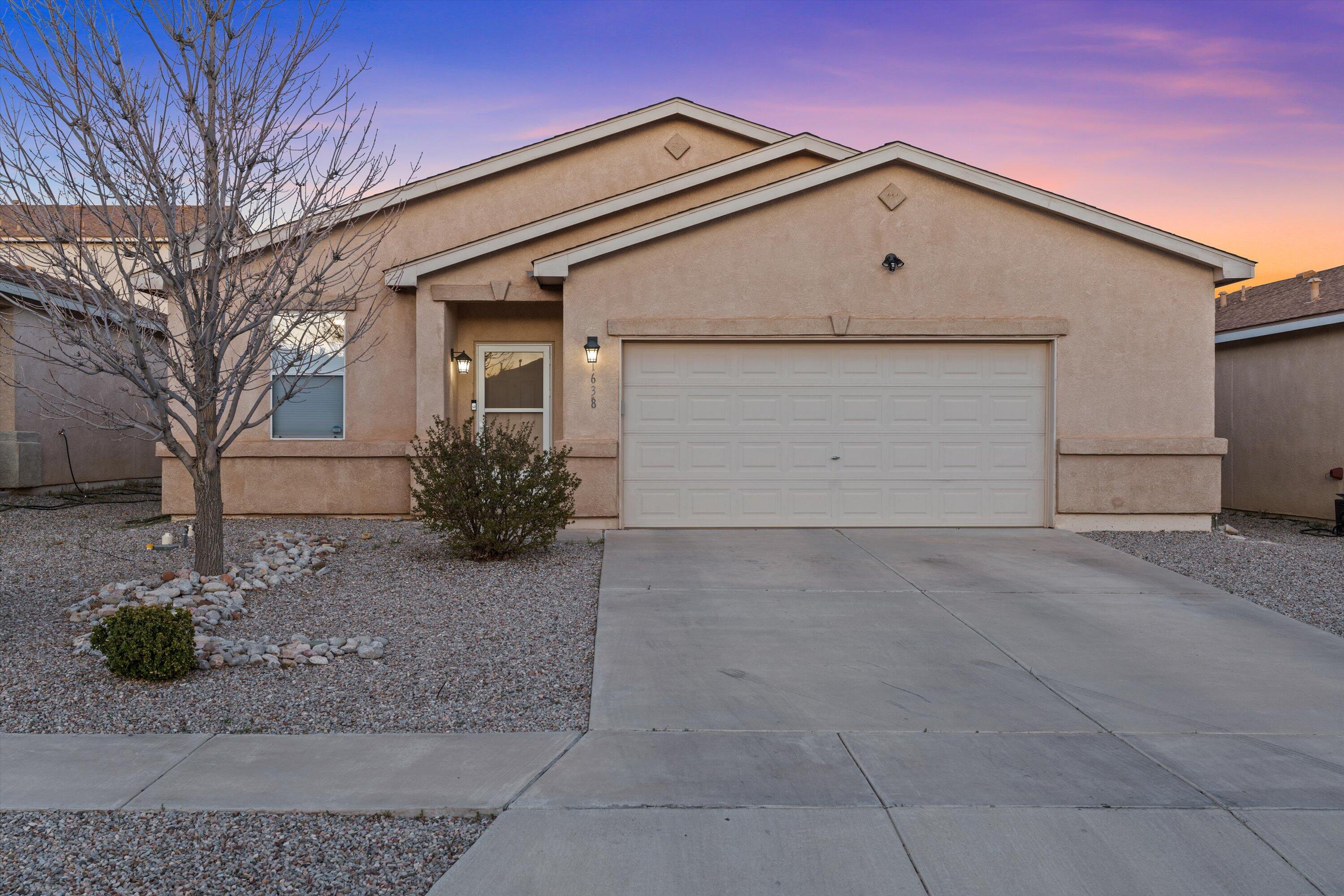 Come see this fully remodeled, 4 bedroom, 3 bathroom beauty in the highly desirable Cabezon Neighborhood! Fantastic open concept floor plan highlighted with luxury vinyl plank flooring and raised height ceilings.  Beautiful kitchen with white cabinets, stainless steel appliances, custom backsplash & granite countertops! Cozy fireplace in the heart of the house. Huge primary bedroom with a huge closet to match! Newer carpet, water heater (2020), new furnace & refrigerated unit (2021), Smart garage, smart thermostat & smart security system. High end Levolor blackout cellular shades. Tons of walking trails & walking distance to the park & Cabezon Community Center & pool! This one is a joy to show!