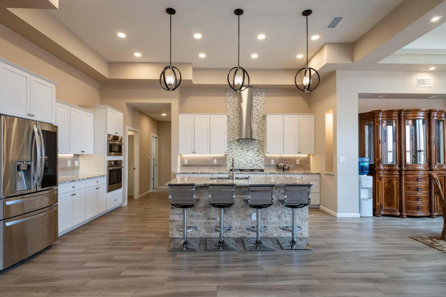 Built in 2020, this incredibly modern designed and impeccably maintained, single story 4 bedroom, 3 bathroom Home, boasts an open floor plan, abundant natural light, and high ceilings throughout. The 3 car garage is accompanied with epoxy flooring, and plenty of extra storage space in the beautiful custom shed out back. Conveniently located near shopping and dining, this Home sits in the heart of the highly desirable La Cueva school district. Don't miss out, schedule your private showing today!
