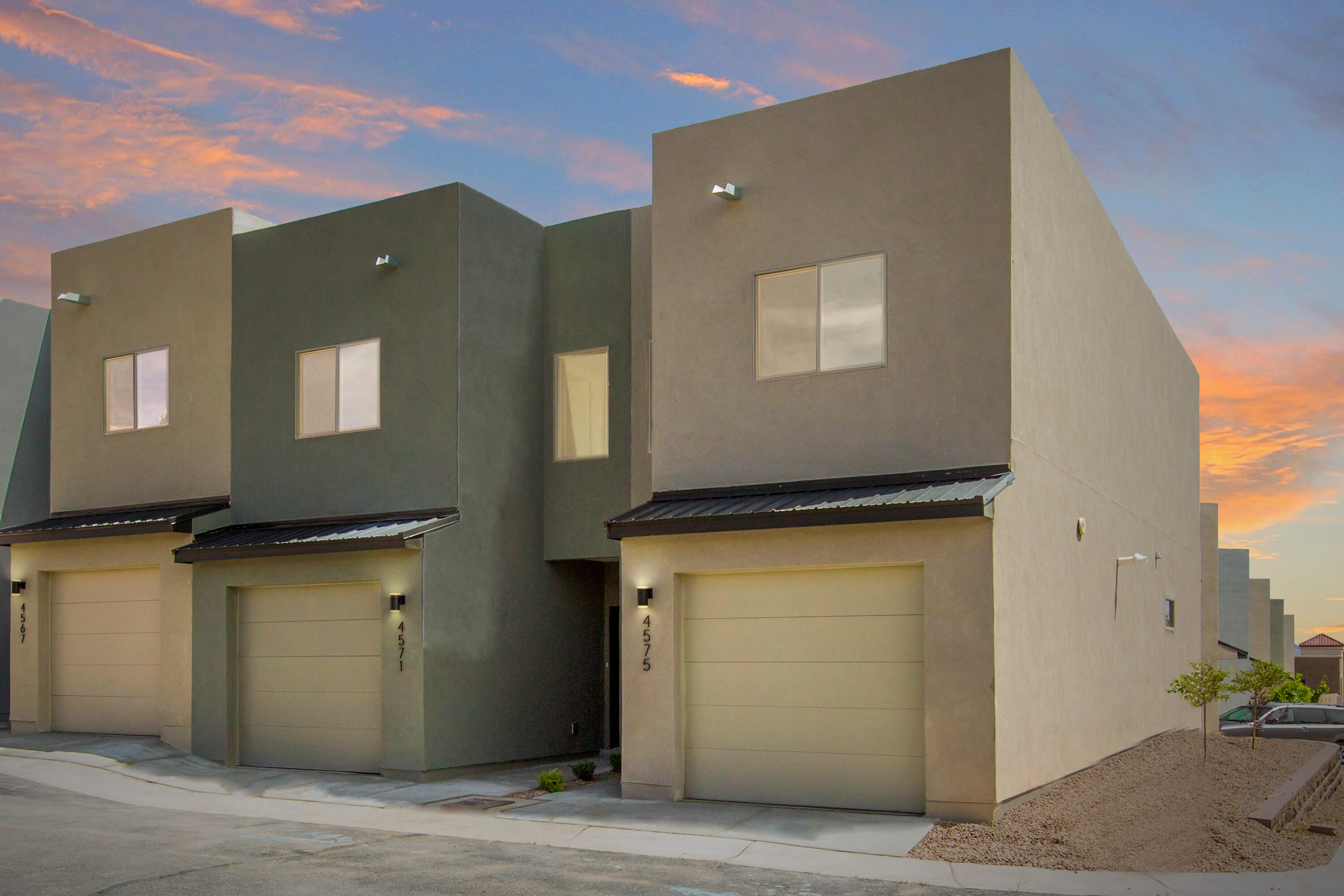 Best kept secret in the NE Heights! This one is a gem. New construction and a smart floor plan with two bedrooms, two and a half baths, one car garage and NM Green Build Silver certification. These are the last units in Phase Three, will be ready in approximately 60 days. Beautiful finishes with white shaker cabinets, granite counter tops, stainless steel appliances and LVT Flooring. Light and bright, this is a perfect spot to call home an incredible price. An amazing far NE Heights location close to schools, shopping and dining as well and the base of the Sandia mountains with miles of trails for walking and biking.