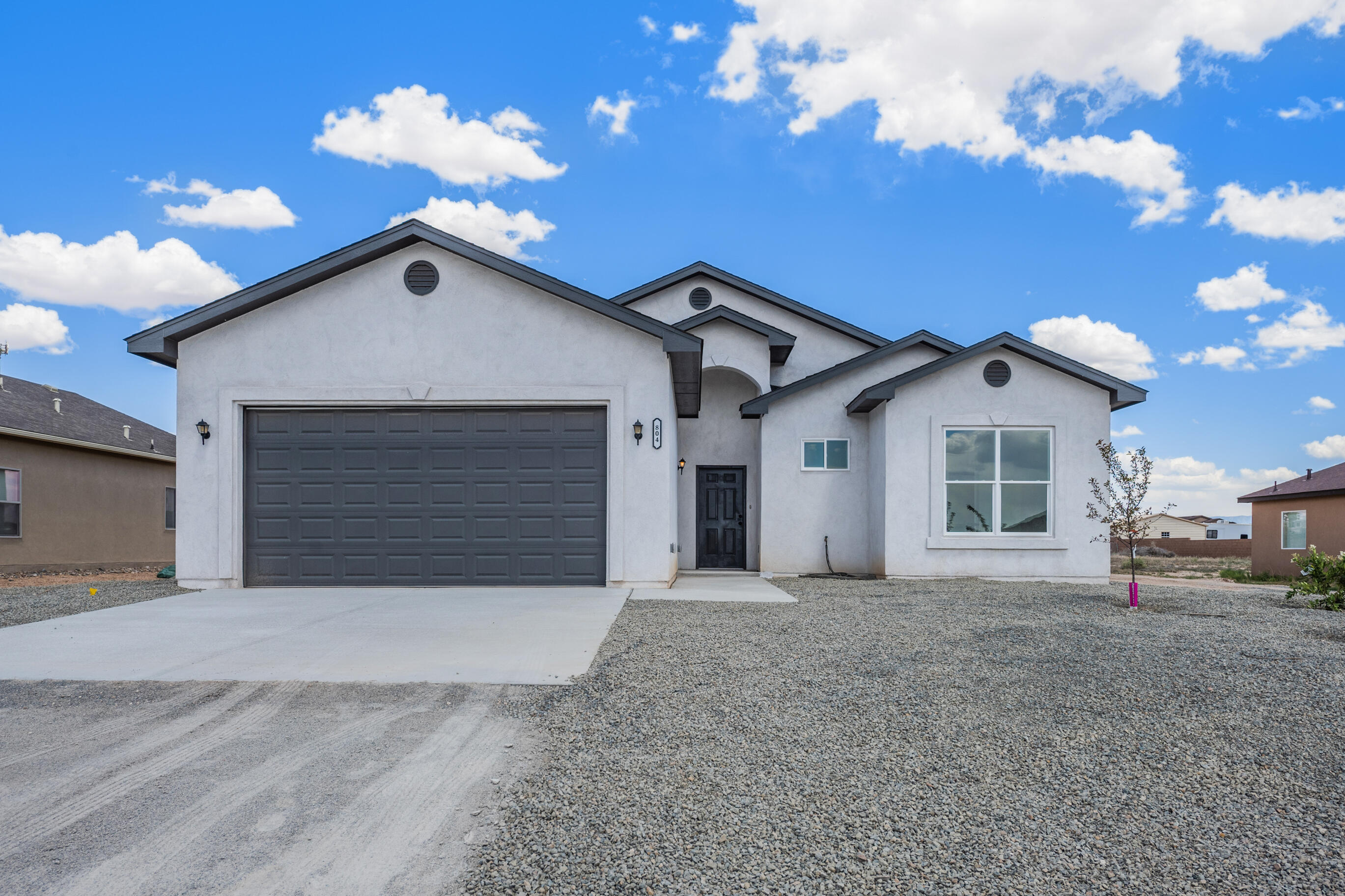 This stunning new construction home sits on a spacious half-acre property with side yard access and no HOA, offering plenty of privacy and freedom. Designed with comfort and style in mind, this home features three spacious bedrooms and two bathrooms, each outfitted with modern fixtures and finishes. The open-plan living area provides a bright and welcoming space to relax and entertain. The kitchen boasts stainless steel appliances, granite countertops, and sleek modern cabinetry. This new construction home is the perfect place to call home.