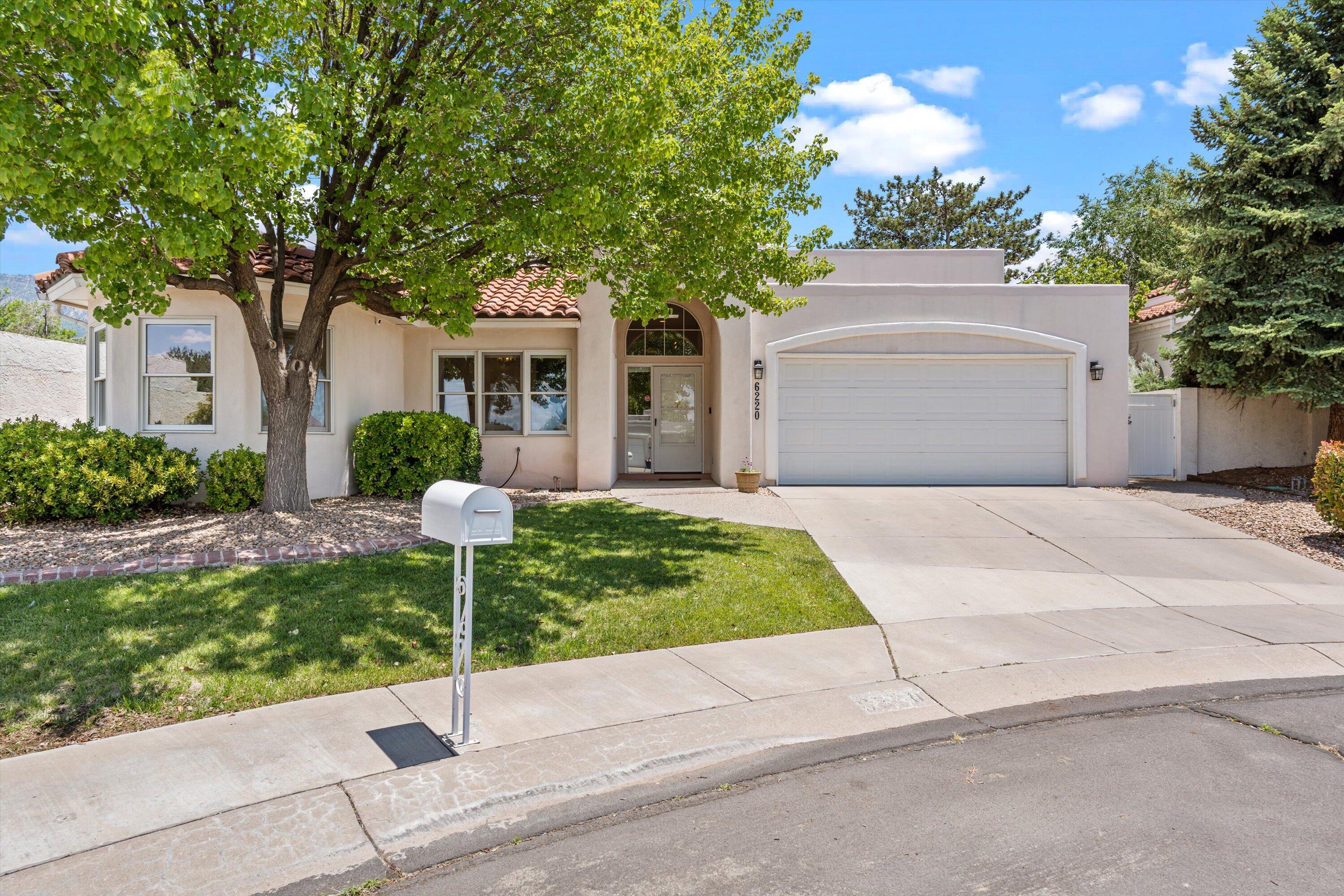 Beautiful well kept home located in the prestigious NE Heights Neighborhood of Peppertree. Updated large Kitchen with lots of cabinets and counter space, breakfast bar, and good sized pantry. Raised Beam Ceilings Throughout, Kiva Fireplace, Updated tile floors With Radiant Heat, and lots of natural lighting. You will love the oversized master bedroom with large master bath and walk-in closet. Great amount of attic storage space. Very private and serene back patio completely landscaped. Refrigerated Air unit that was recently done, Roof that was recently repaired, Central Vacuum, 2 Car Garage. Come see it before it's gone!