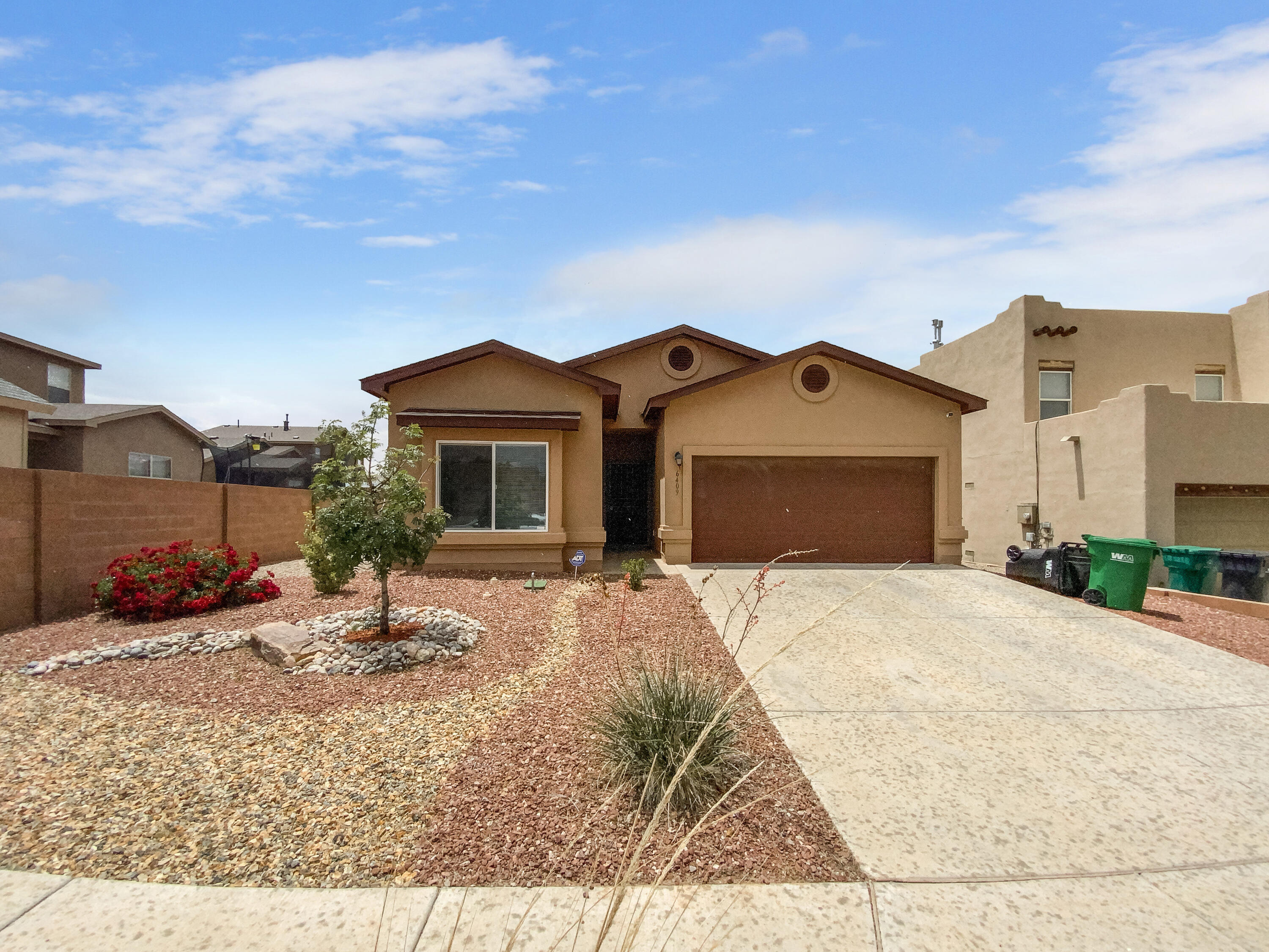 Built in 2014, this Rio Rancho one-story home offers a two-car garage.
