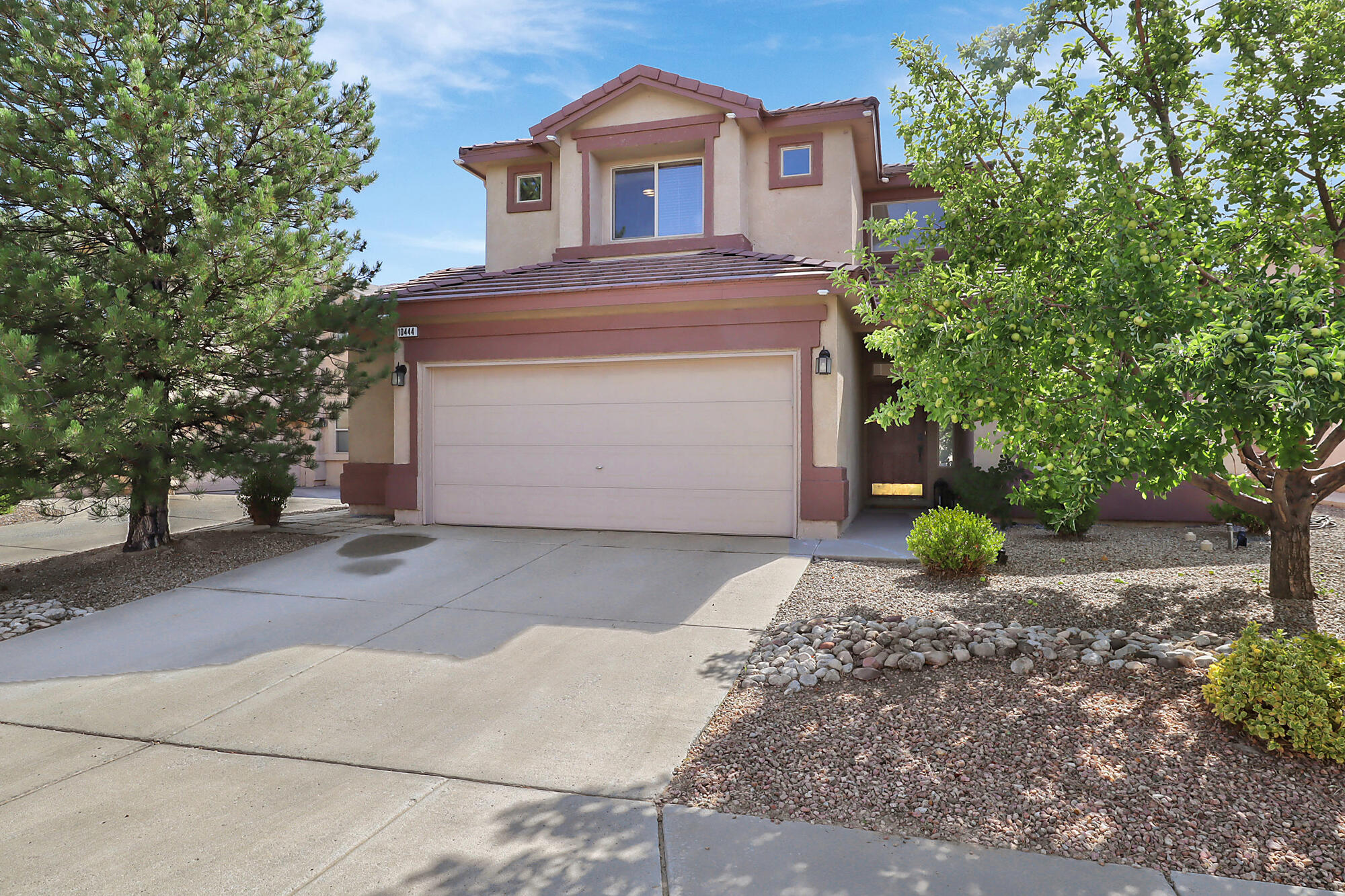Welcome to this elegant 2-story home in Ventana Ranch West with a brand new HVAC system - refrigerated AC & furnace with a transferrable warranty! This gem offers 3 bedrooms plus a large loft/office upstairs with a balcony. The spacious primary suite is downstairs and has a jetted tub, shower, water closet, double vanity, and walk-in closet. Vaulted ceilings in the gorgeous living room let in lots of natural light. The kitchen includes beautiful wood cabinets and stainless steel appliances connected to the dining room facing the front yard which is tastefully xeriscaped with a tall pine tree and a large apple tree. The backyard is a paradise with a covered patio, a pergola with grape vines, a pond, and multiple fruit trees and rose bushes. Enjoy numerous community parks and trails nearby!