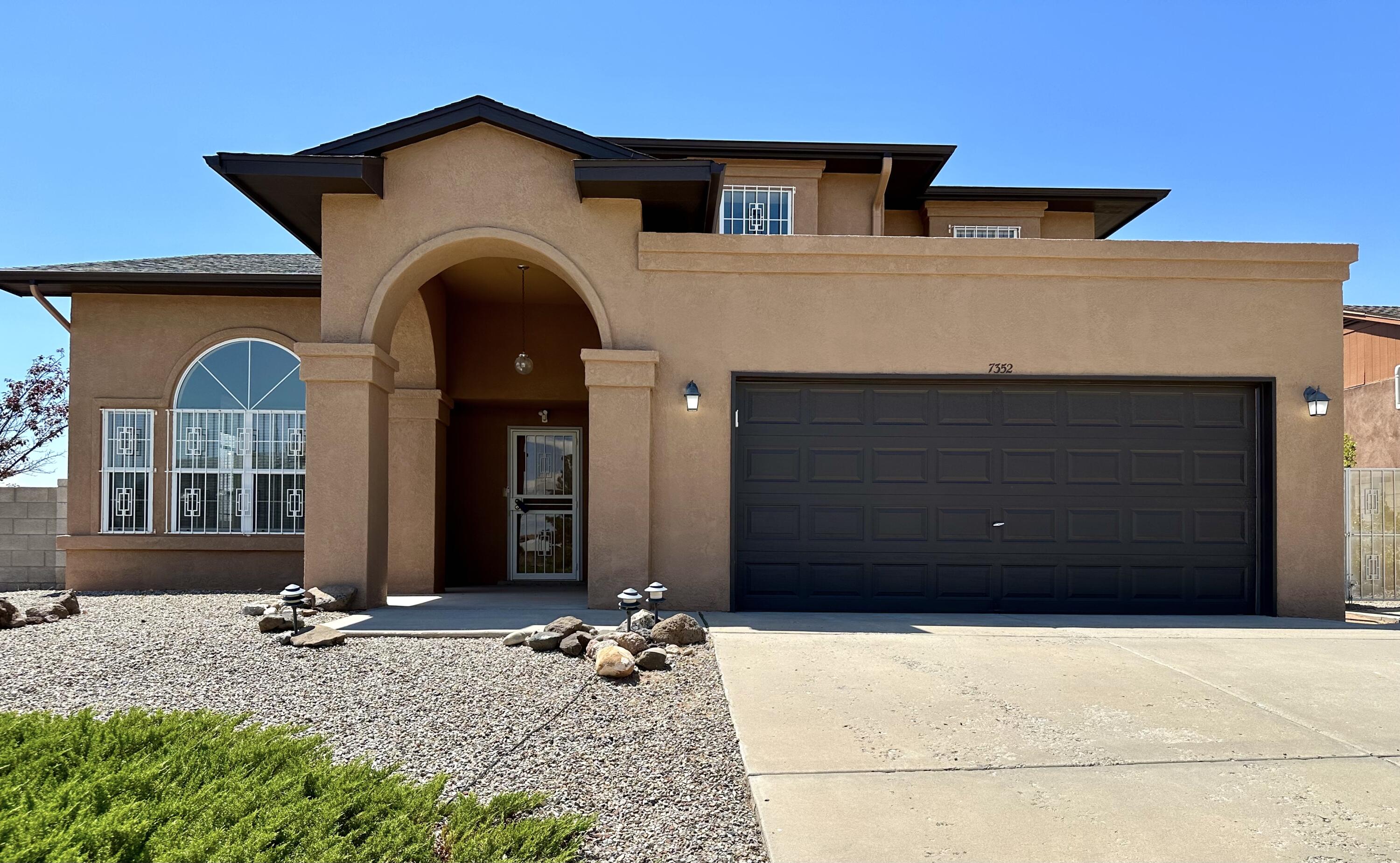 Elevate Your Lifestyle w Breathtaking Views! Unveil the awe-inspiring beauty of Sandia Mountains & vibrant South Albuquerque cityscape. Rare gem beckons! Experience ultimate convenience: golf, gaming, gourmet, attractions, top education, I-25 access.  Only 35 min. drive to Santa Fe, seamless Rail Runner access - commuter's dream. Top-rated RR Schools enhances value. Spacious 2946 sq.ft. home, 5-bed/3-bath, 2-car garage, premium lot. Modern upgrades: granite counters, new fixtures, elegant lighting, upgraded vanities, plush upstairs carpeting. Mini cave with mini-split for hobbies. Main-level Primary Bedroom with private space. Enchanting loft for retreat. Ample rooms for toys. It's not just a property, it's a lifestyle upgrade.  Don't forget to ask about seller $5k financing incentive.